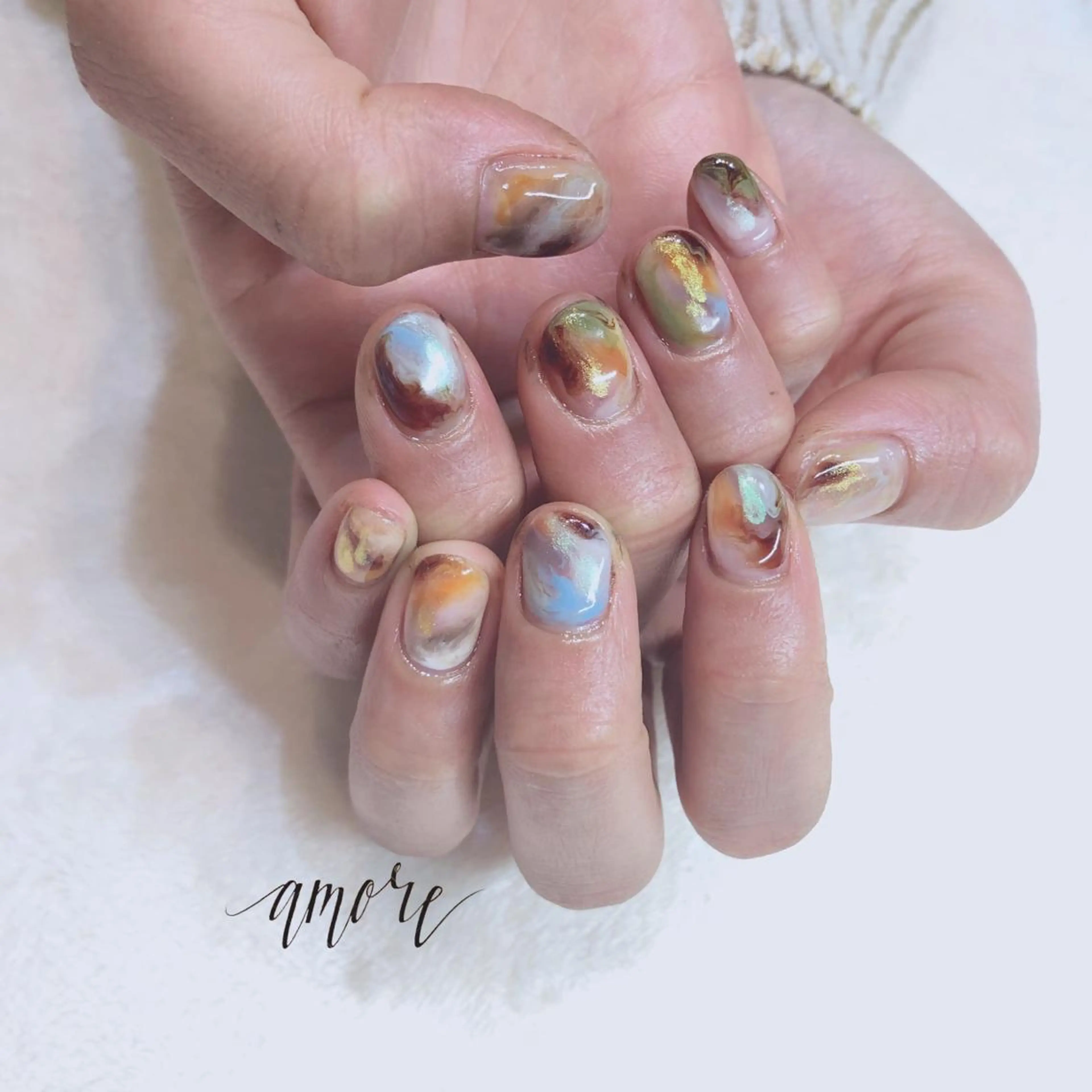 ネイル アートネイル ジェルネイル ミラーネイル ニュアンスネイル You kyehwaのネイルデザイン