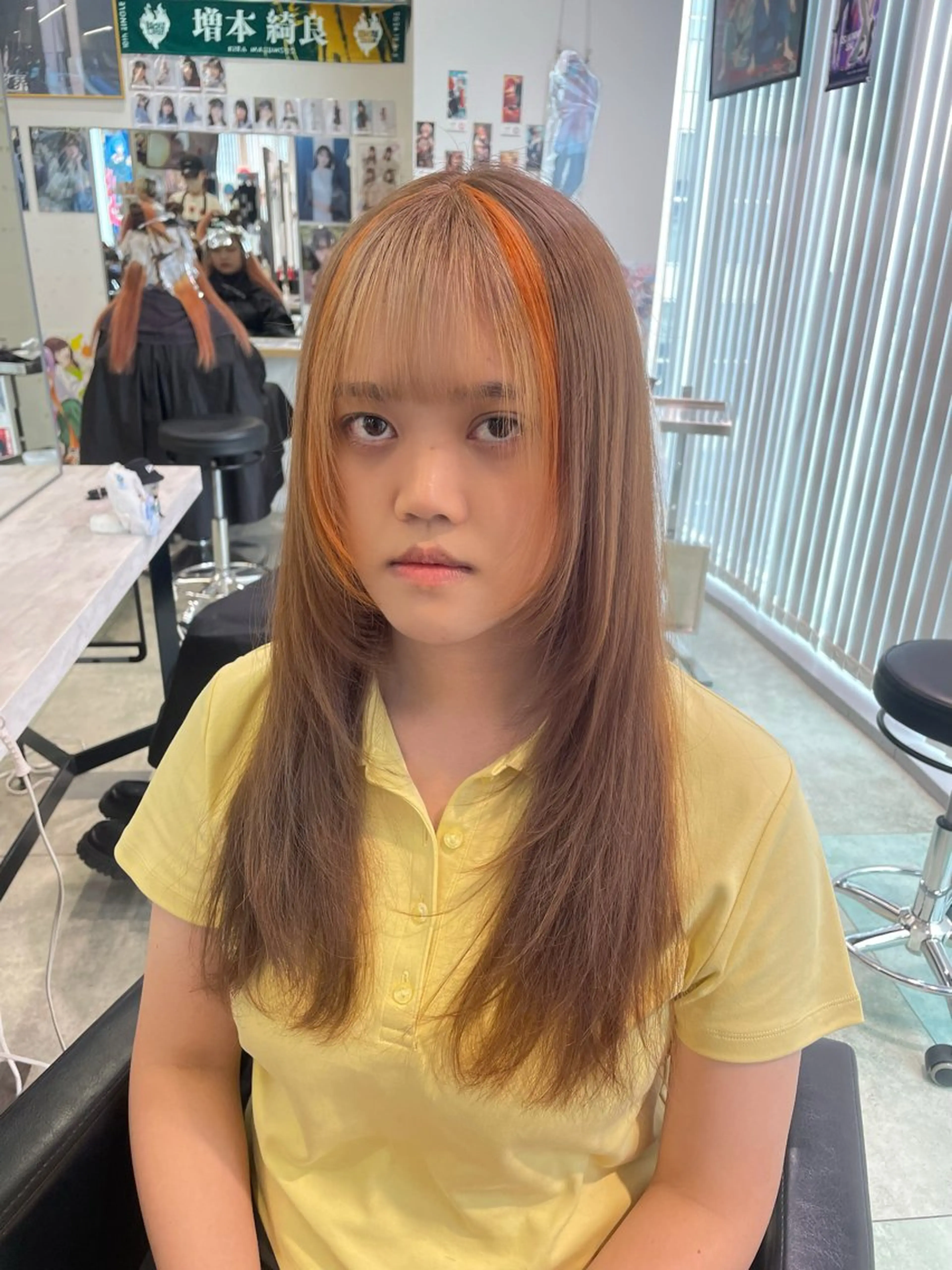 カラー デザインカラー オレンジ 似合わせカット/ デザインカラー🦄のヘアスタイル