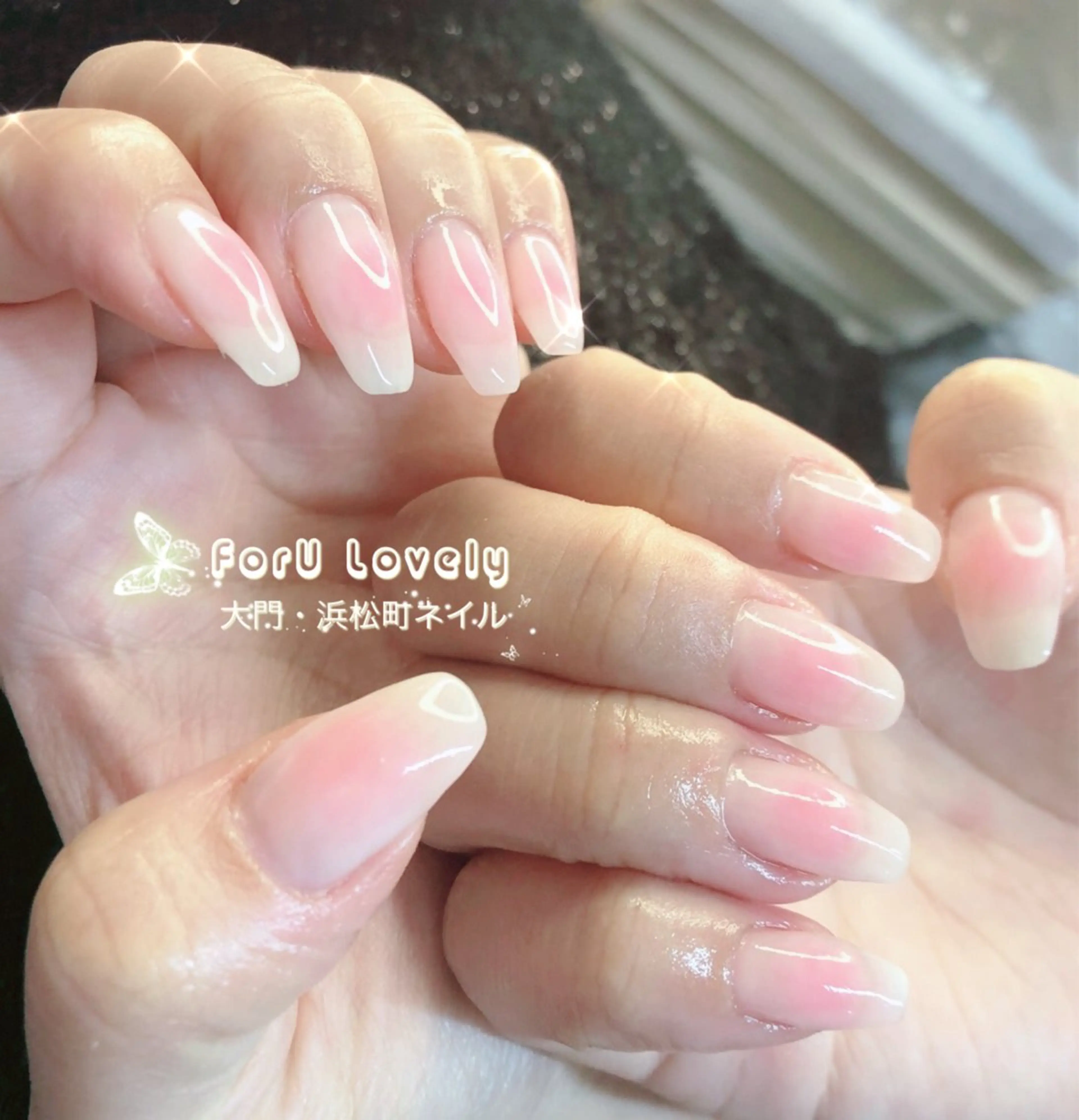 ネイル チークネイル フットネイル フレンチネイル ジェルネイル ガラスフレンチ 大門浜松町 ネイルのネイルデザイン