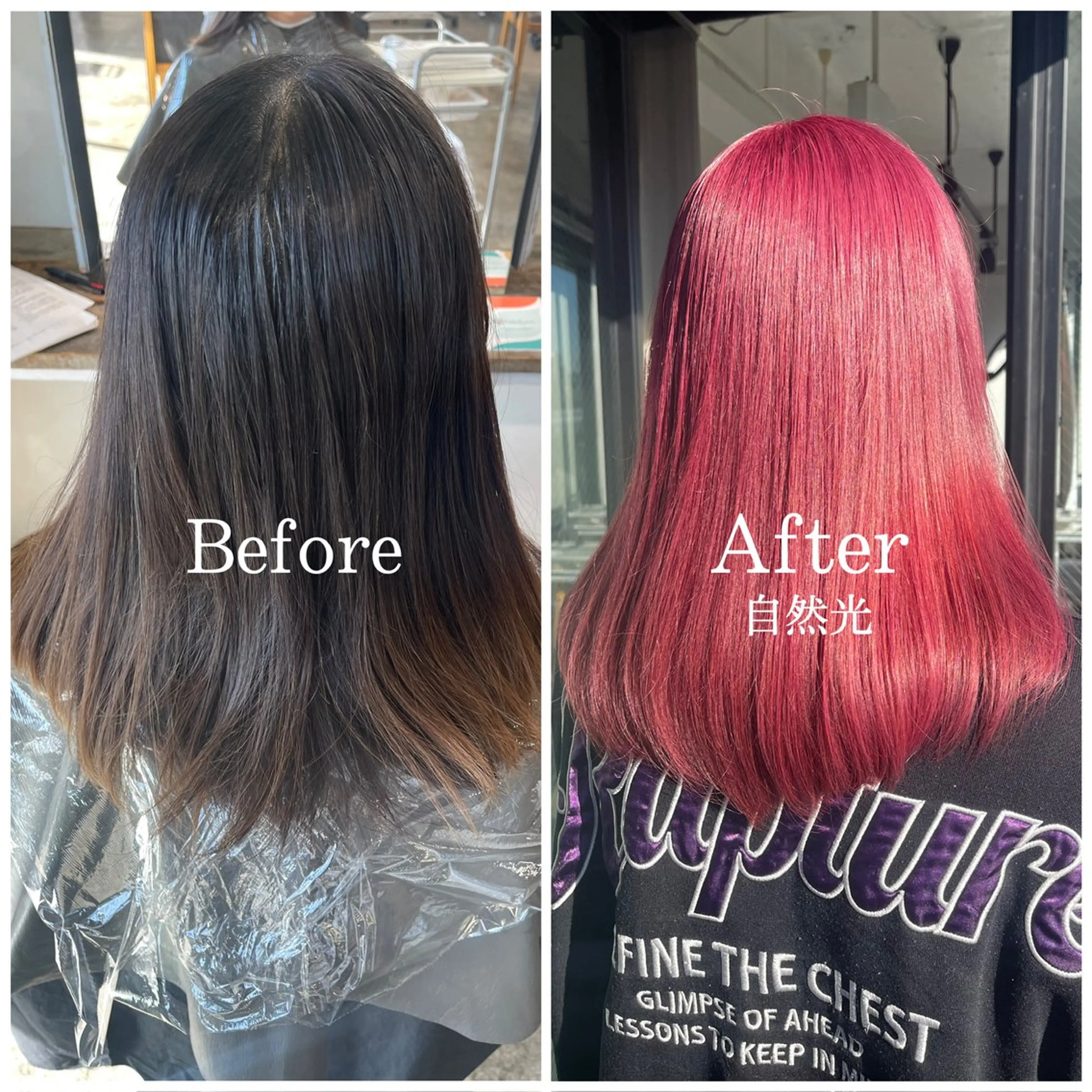 セミロング カラー ブリーチ ケアブリーチ デザインカラー 似合わせカット ムラ修正/ ハイトーン💖Riaのヘアスタイル