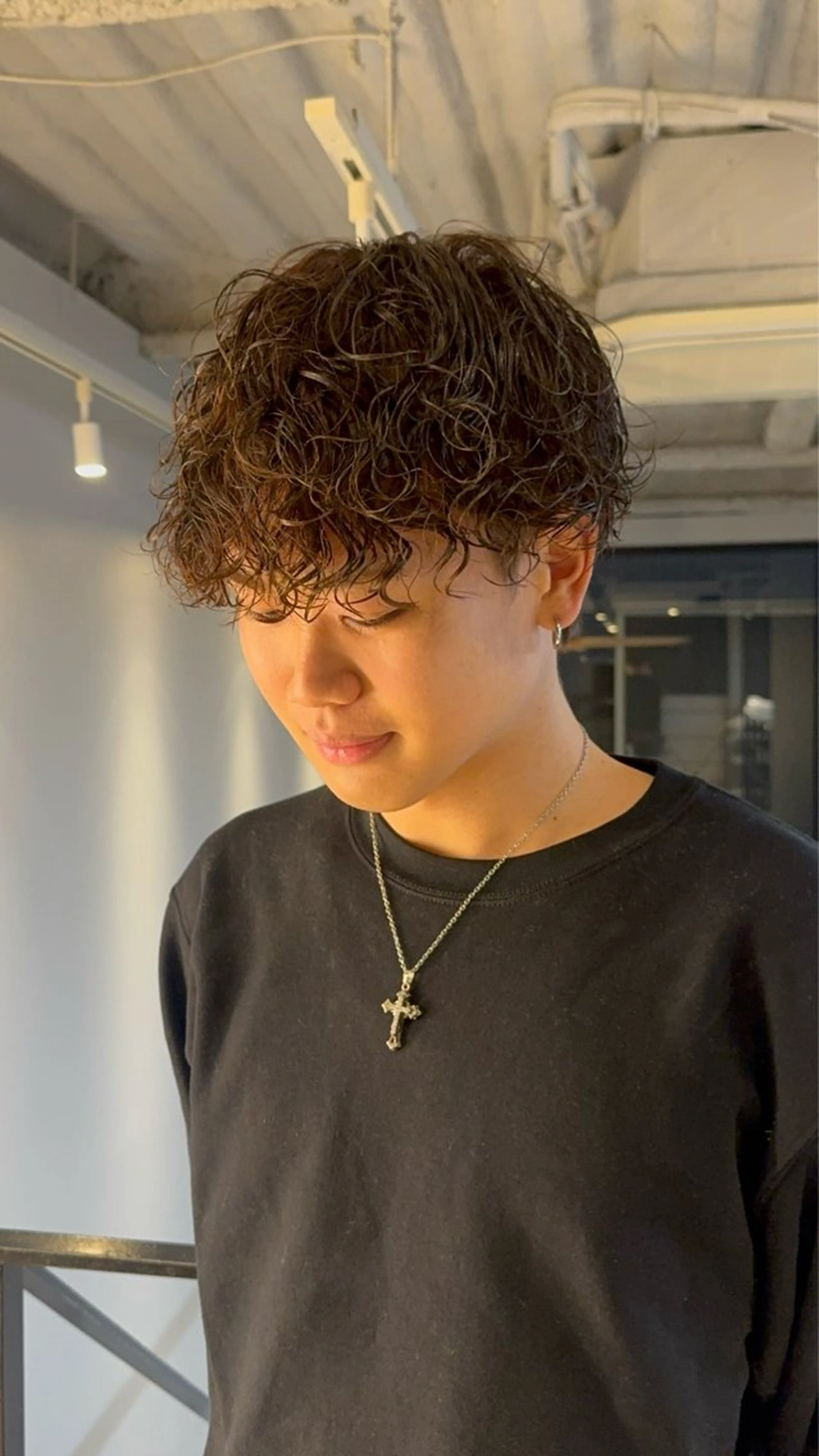 ショート パーマ メンズ カット パーマ トリートメント ニュアンスパーマ/ 韓国ヘア/natsuのヘアスタイル