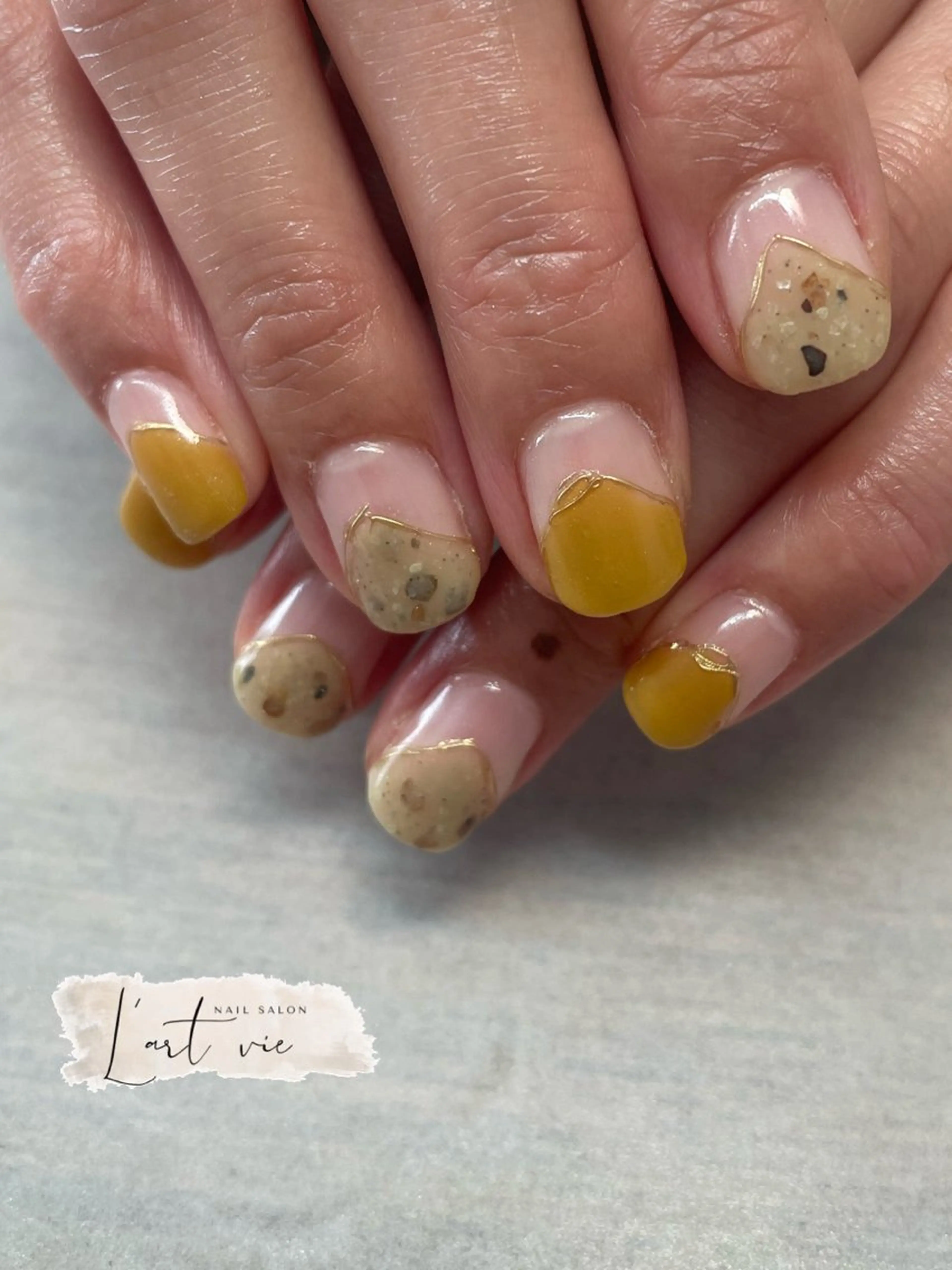ネイル フレンチネイル ハンドネイル NailSalon L’artVieのネイルデザイン