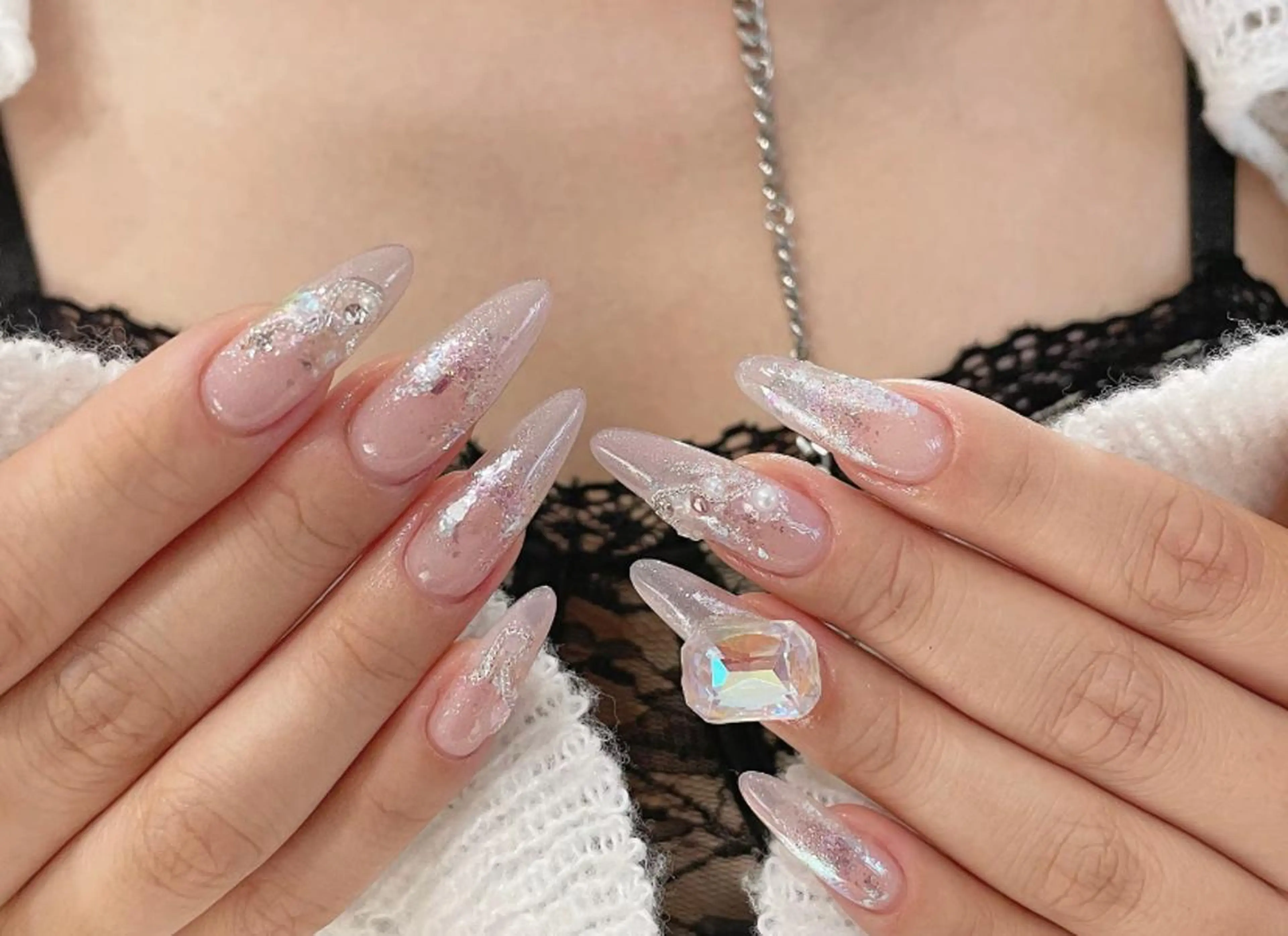 ネイル アートネイル フラッシュネイル フレンチネイル ジェルネイル キラキラネイル 🎀 D.d _nailのネイルデザイン