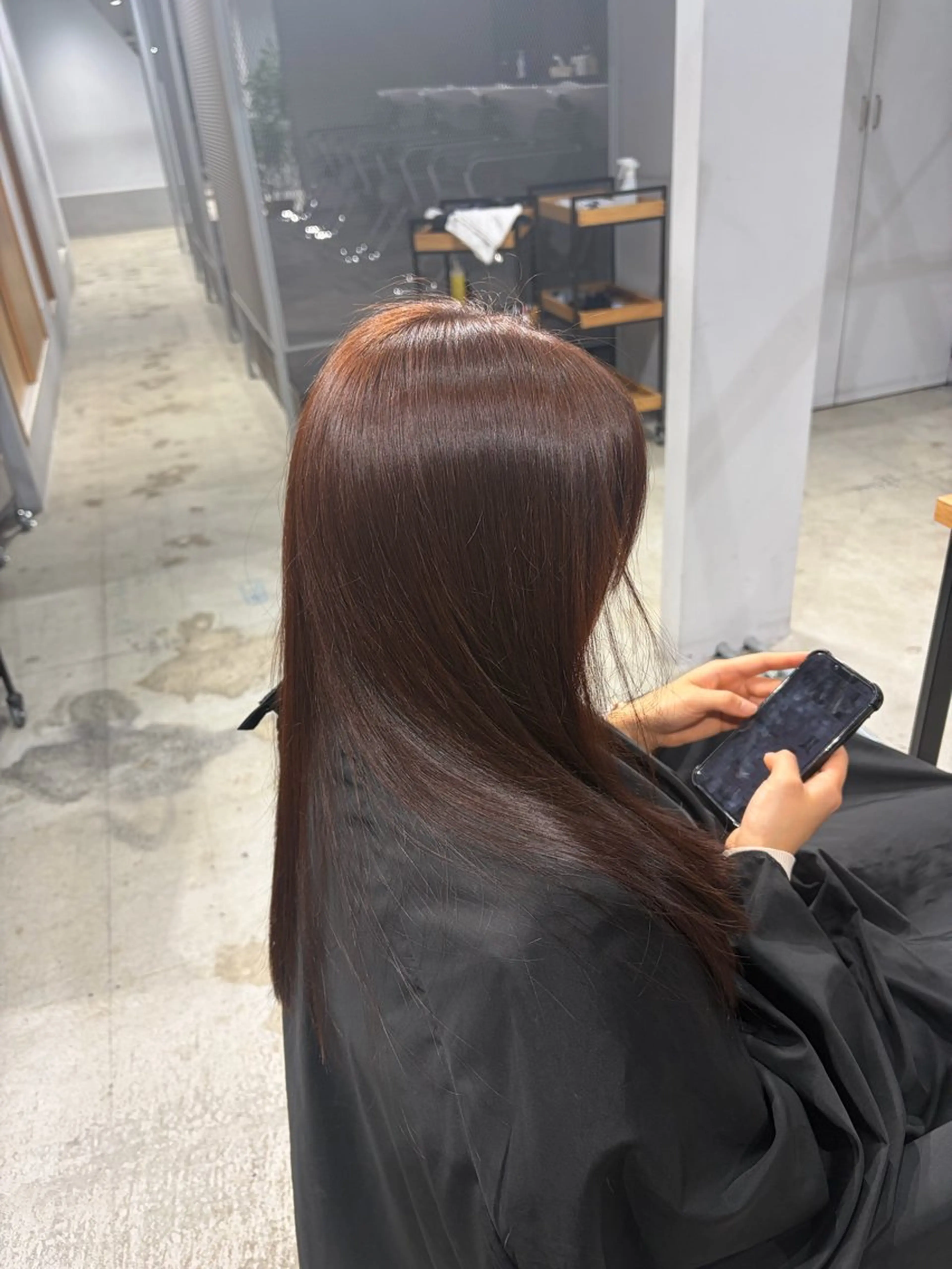 ロング カラー ヘアカラー トリートメント ナチュラルカラー リタッチ　あんりのヘアスタイル