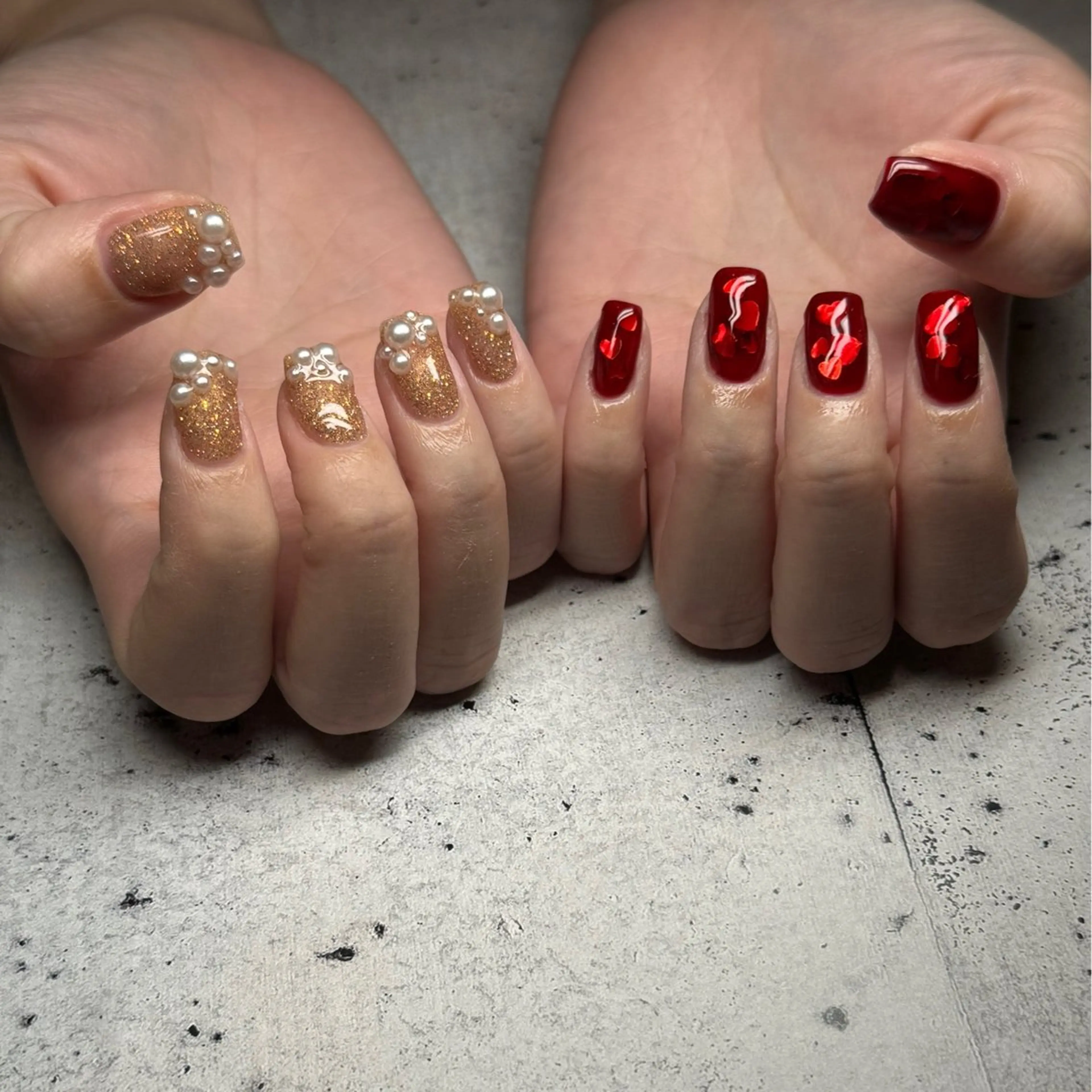 ネイル ハート ハンドネイル 𝐫𝐚𝐢 𝐧𝐚𝐢𝐥の眉毛・アイブロウイメージ