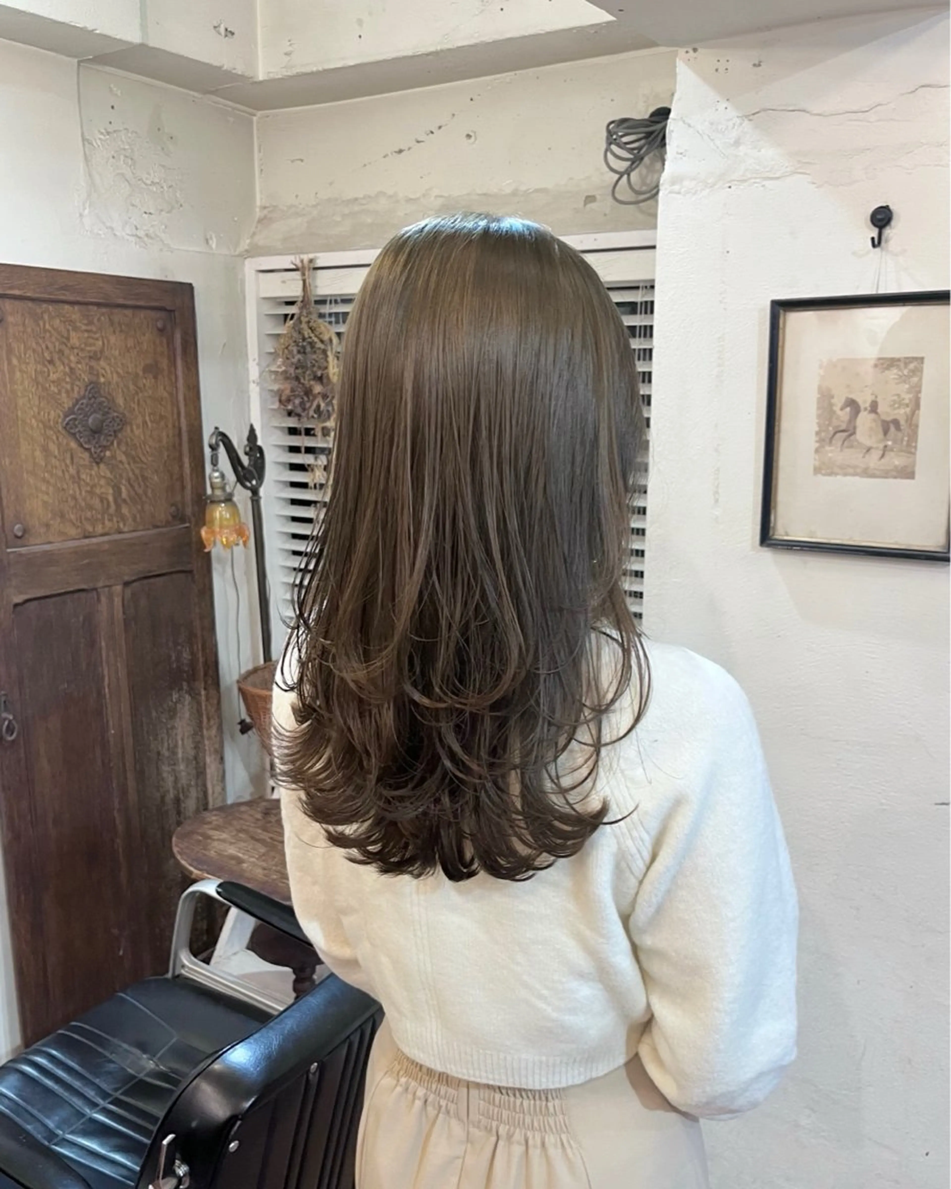 ロング ヘアカラー トリートメント 暗髪とオリーブ🌿 渡辺拓人のヘアスタイル