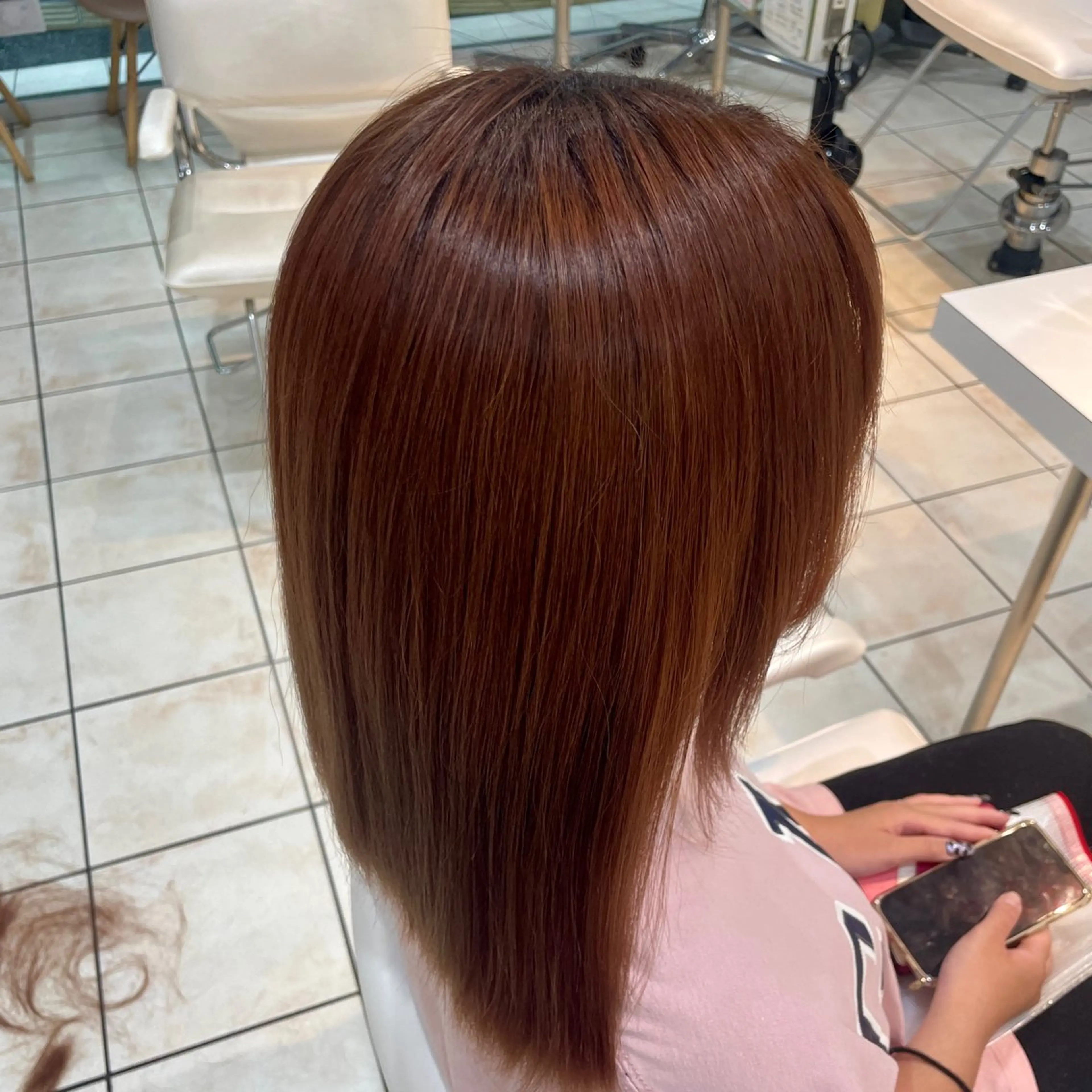 ミディアム カラー ヘアカラー トリートメント ブリーチ/ヘアセット 【𝙍𝙞𝙣𝙤】のヘアスタイル