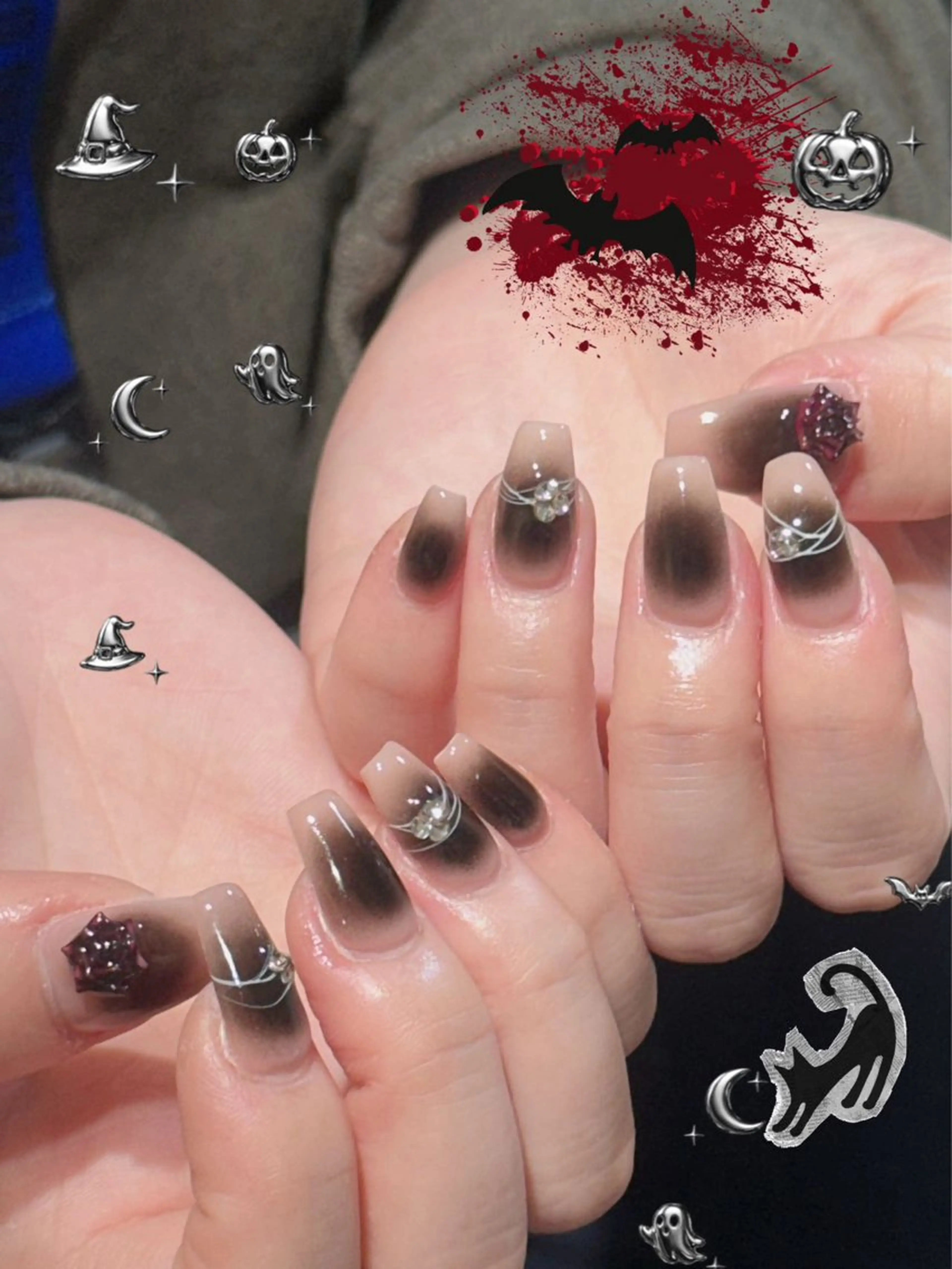 ネイル チークネイル 長さ出し フレンチネイル ガーリー ハロウィン ハンドネイル Sun Nail 池袋のエステ・リラクイメージ