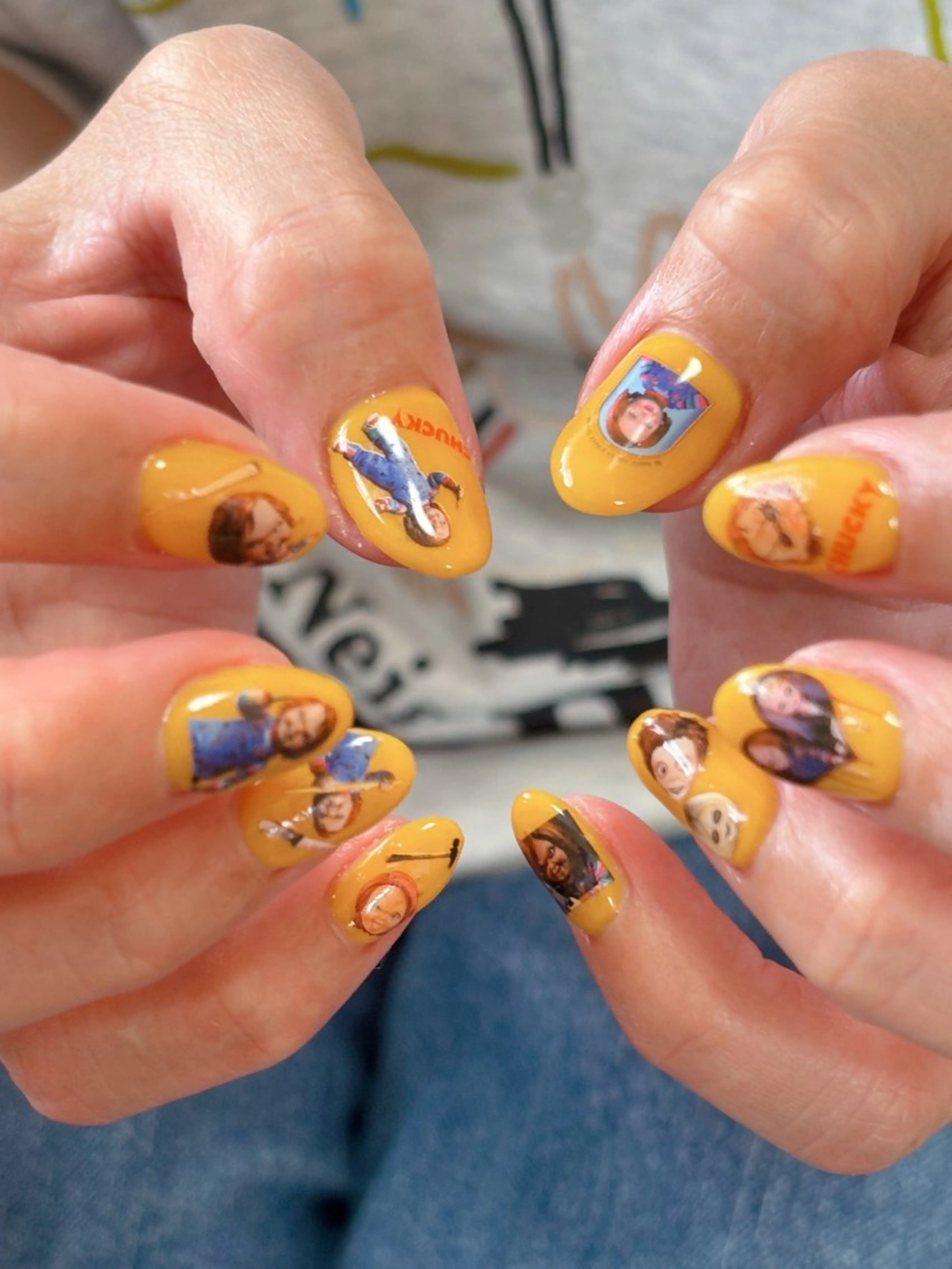 ネイル ジェルネイル ハロウィン キラキラネイル マグネットネイル 持ち込み ハンドネイル tamu nail 　金町のネイルデザイン