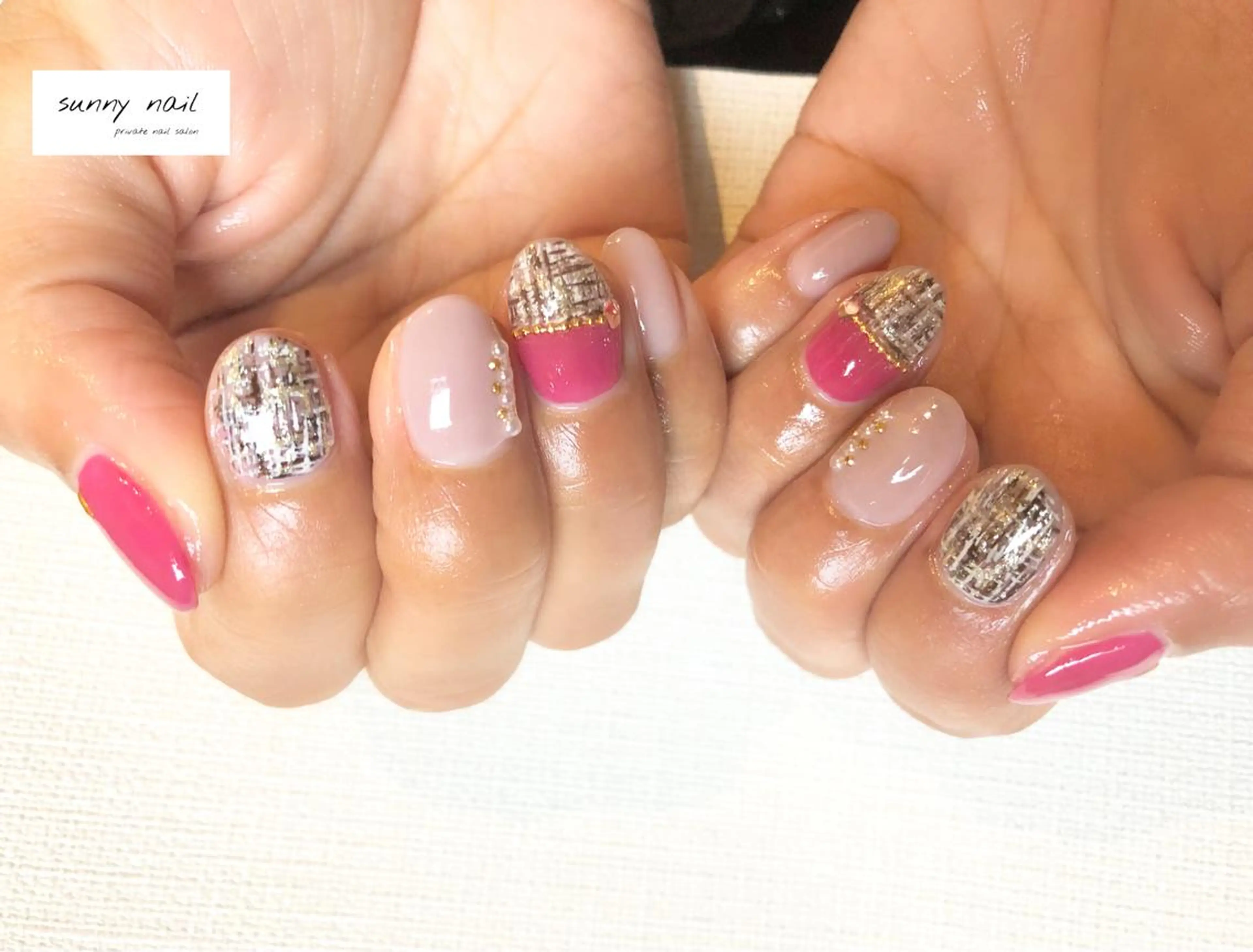 ネイル アートネイル ジェルネイル ニュアンスネイル パラジェル ピンク sunny nailのネイルデザイン