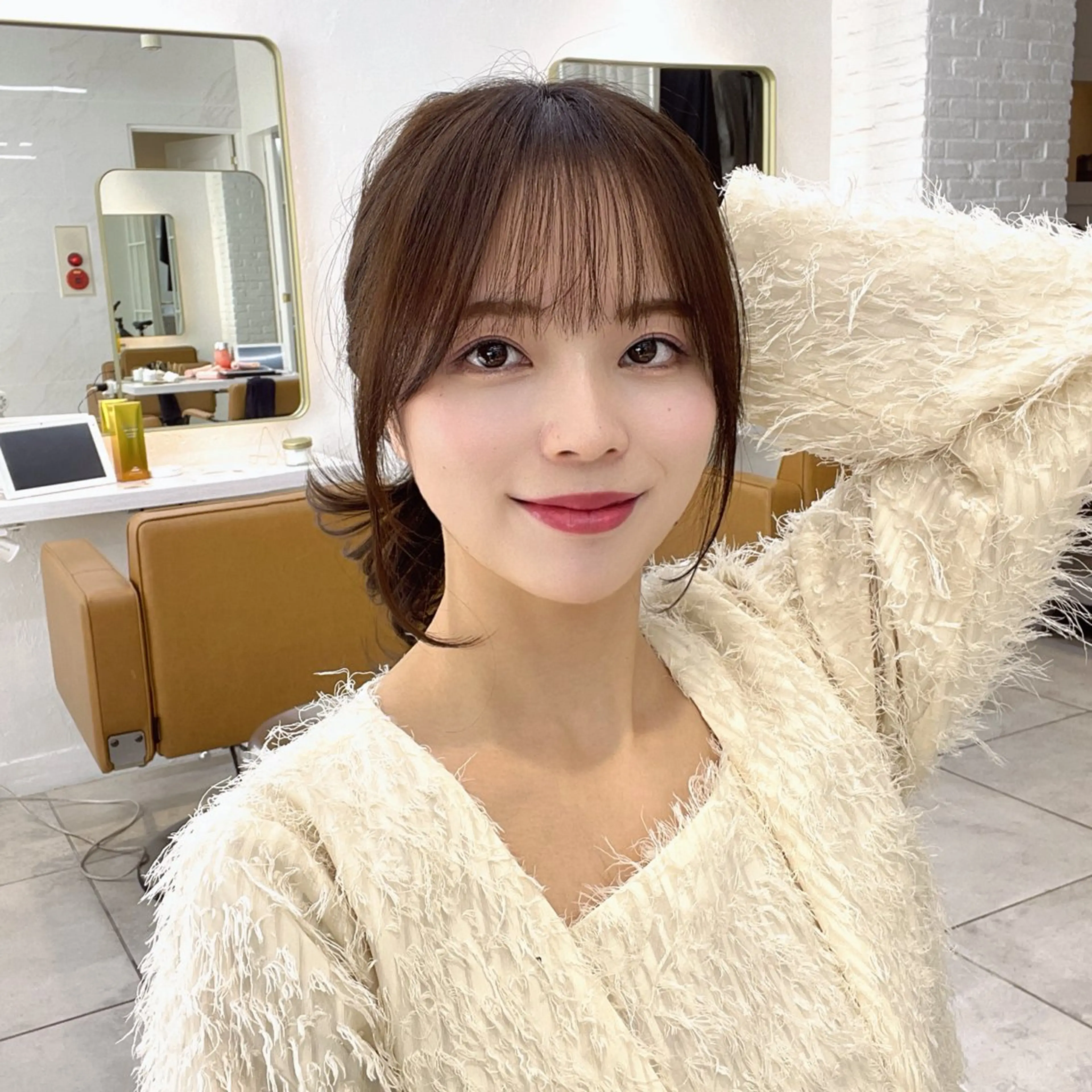 ミディアム 中顔面短縮 顔まわり新田大翔のヘアスタイル