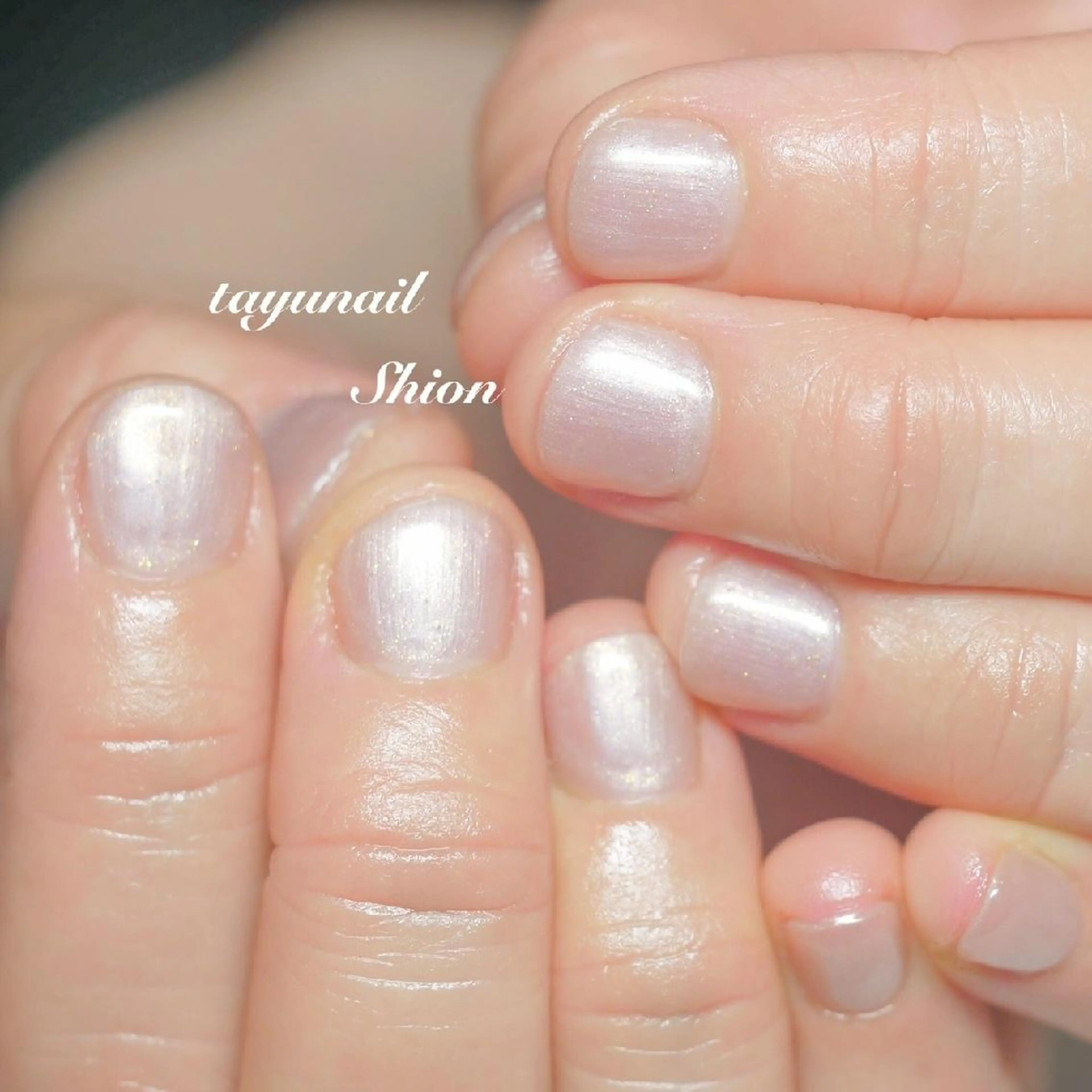 ネイル ブルー ジェルネイル ワンカラーネイル パラジェル ショートネイル ネイルサロン 【たゆnail】のネイルデザイン