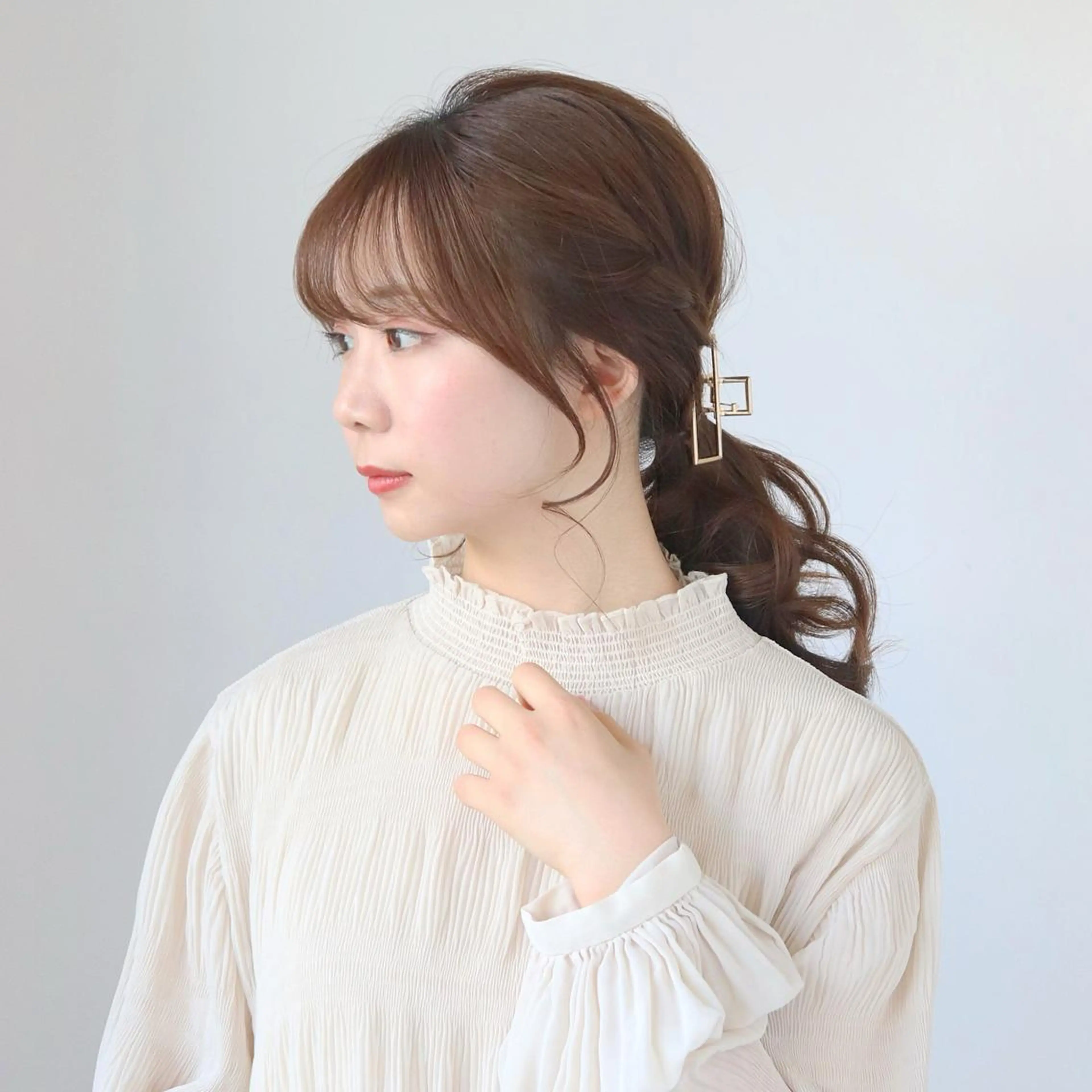 セミロング ヘアアレンジ 銀座似合わせショート 広瀬和輝のヘアスタイル