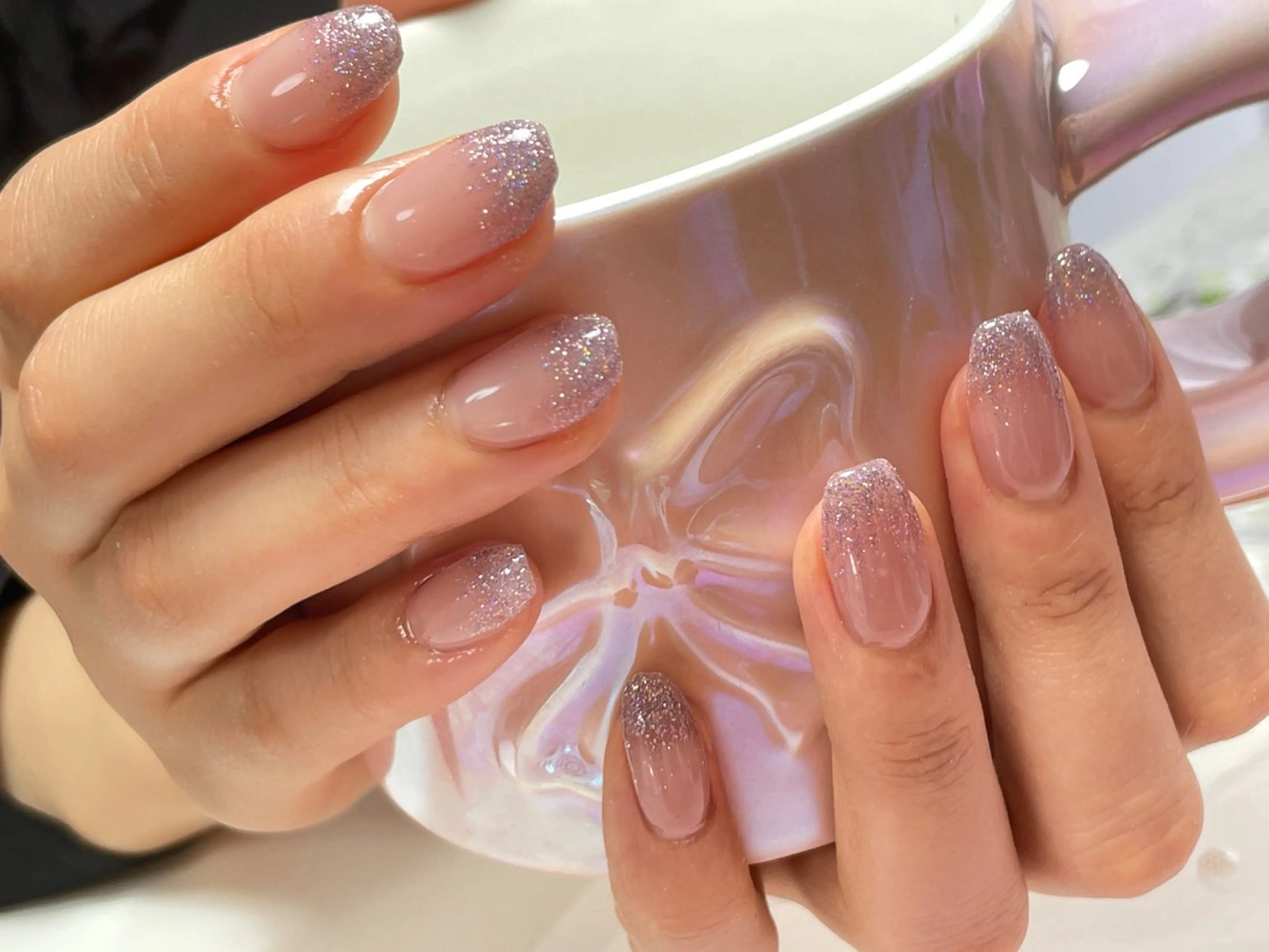 ネイル マグネットネイル ニュアンスネイル オフィスネイル ワンカラーネイル ピンク ハンドネイル Mnail _KKのネイルデザイン