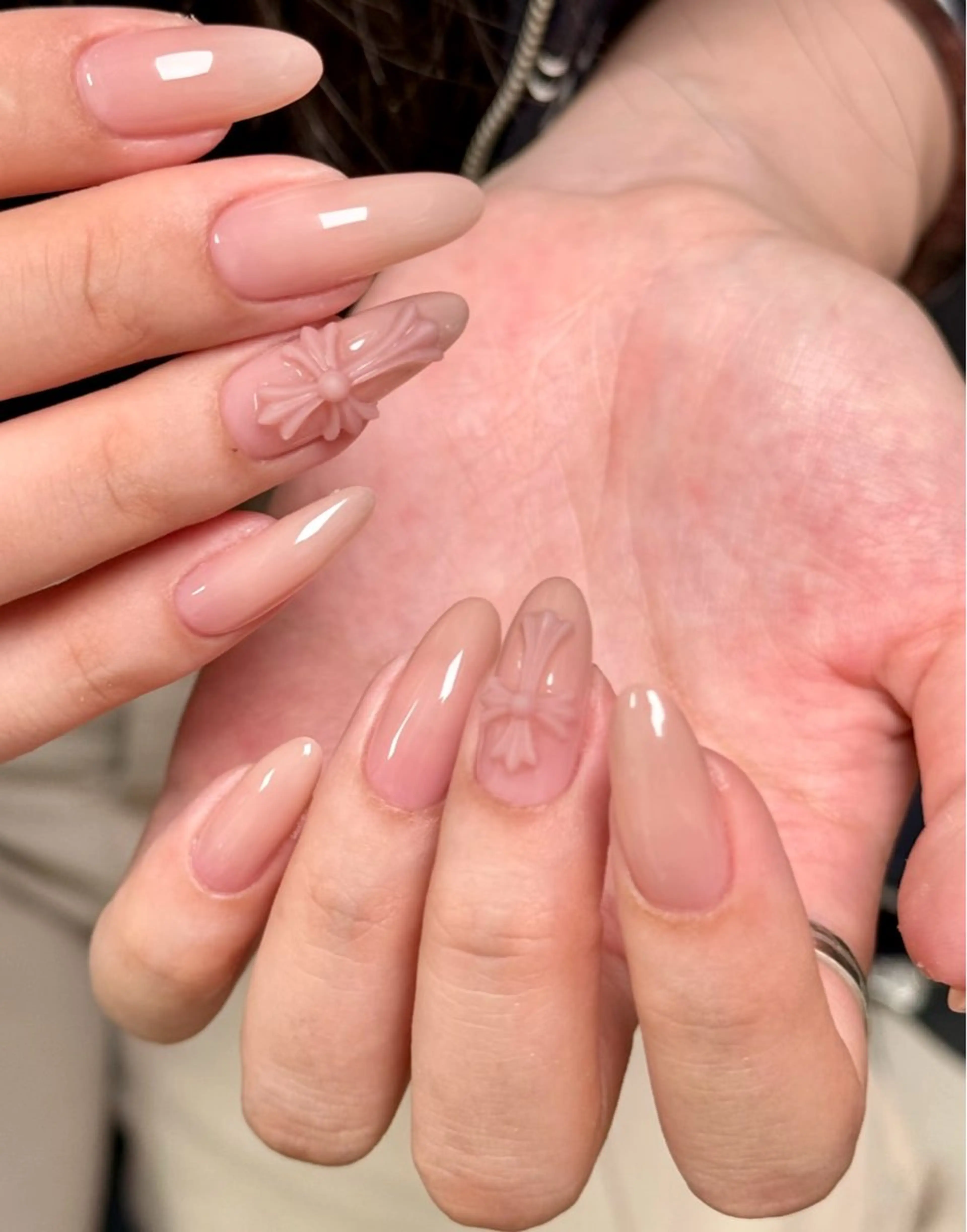 ネイル アートネイル オーロラネイル チークネイル 長さ出し フレンチネイル ハンドネイル ハンドケア Yumi Nail Seiのネイルデザイン