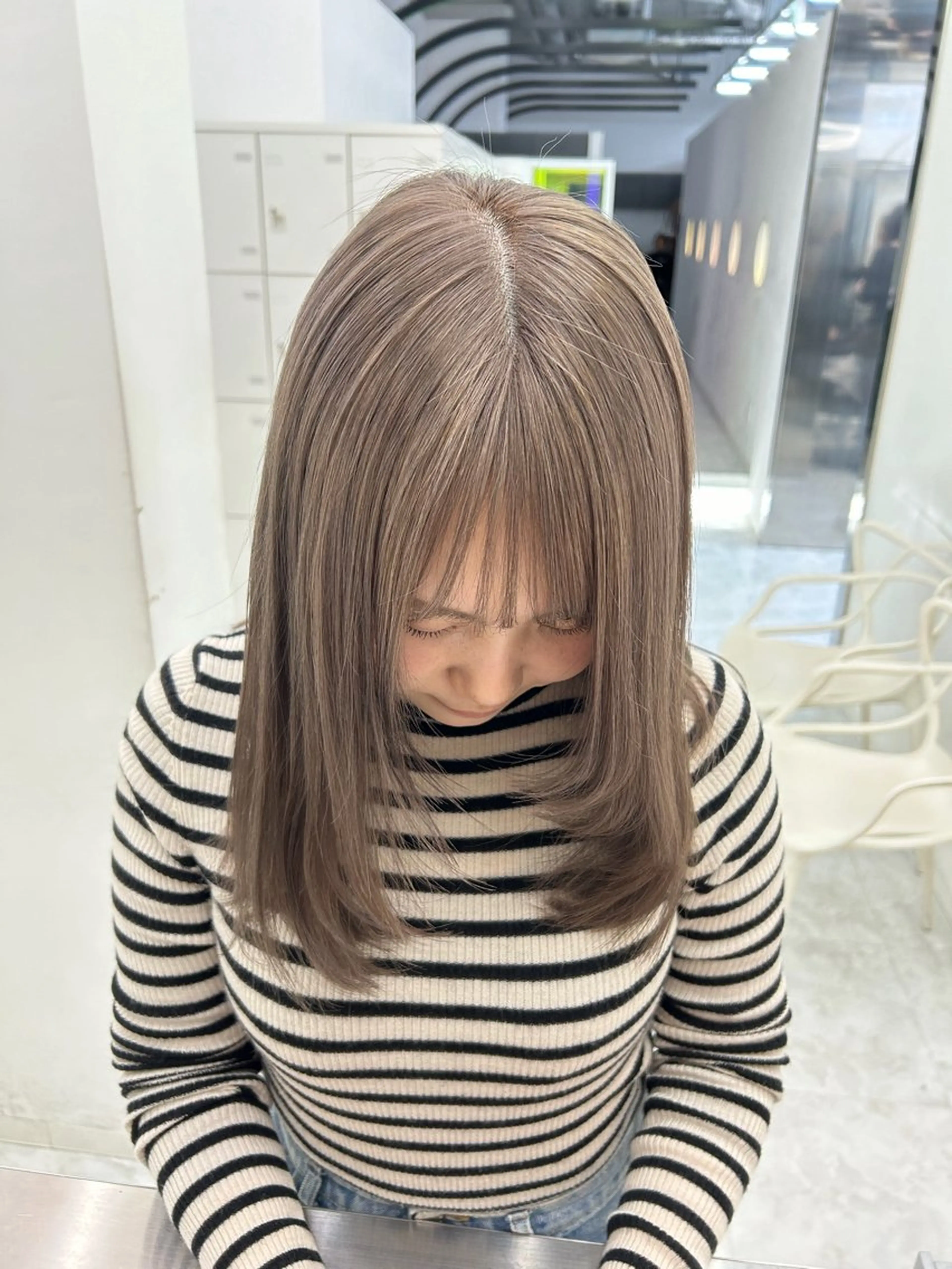 カラー ヘアカラー トリートメント 透明感ベージュ 🎀Anju/渋谷のヘアスタイル