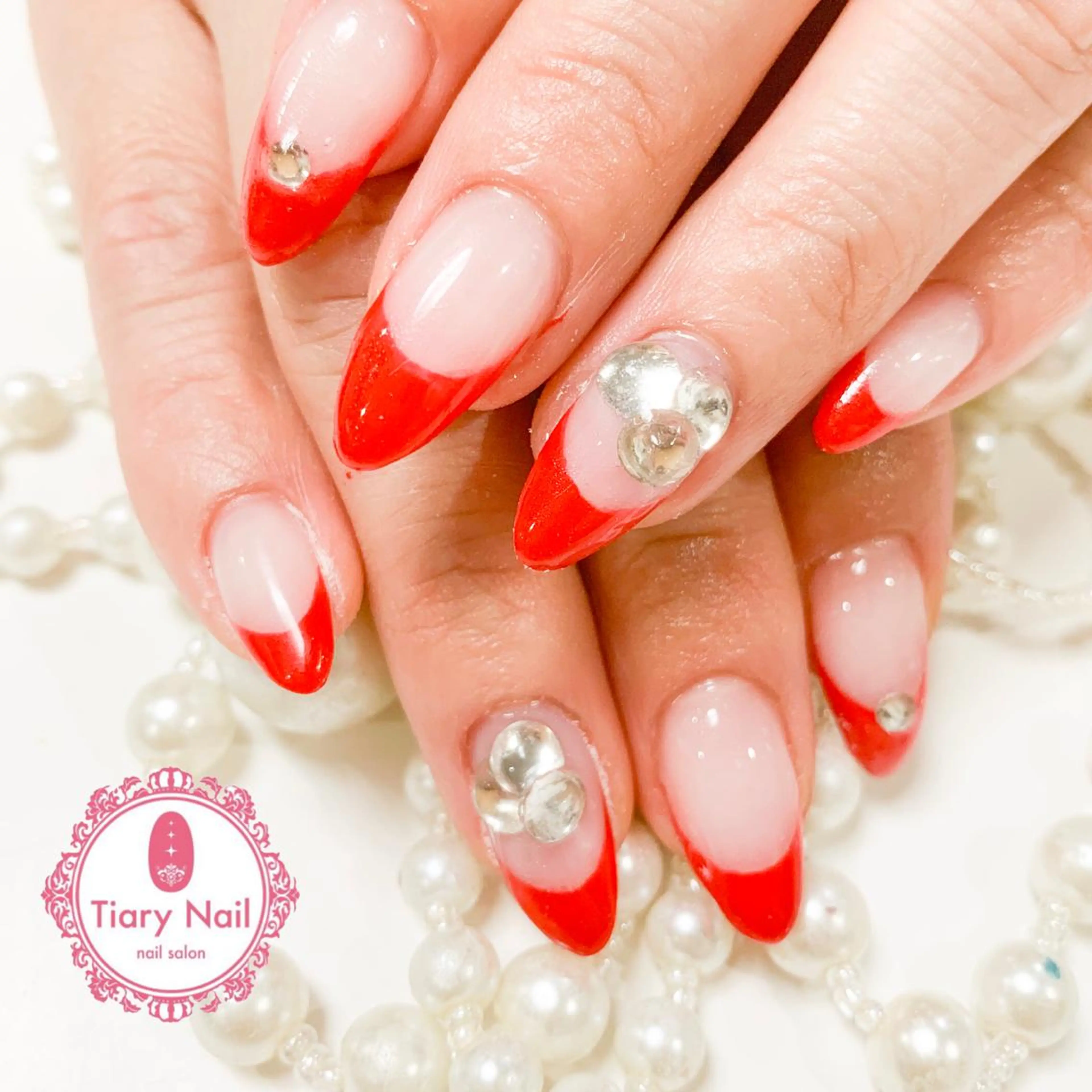 ネイル ハンドネイル 💗🪽Tiary Nail🪽💗のネイルデザイン