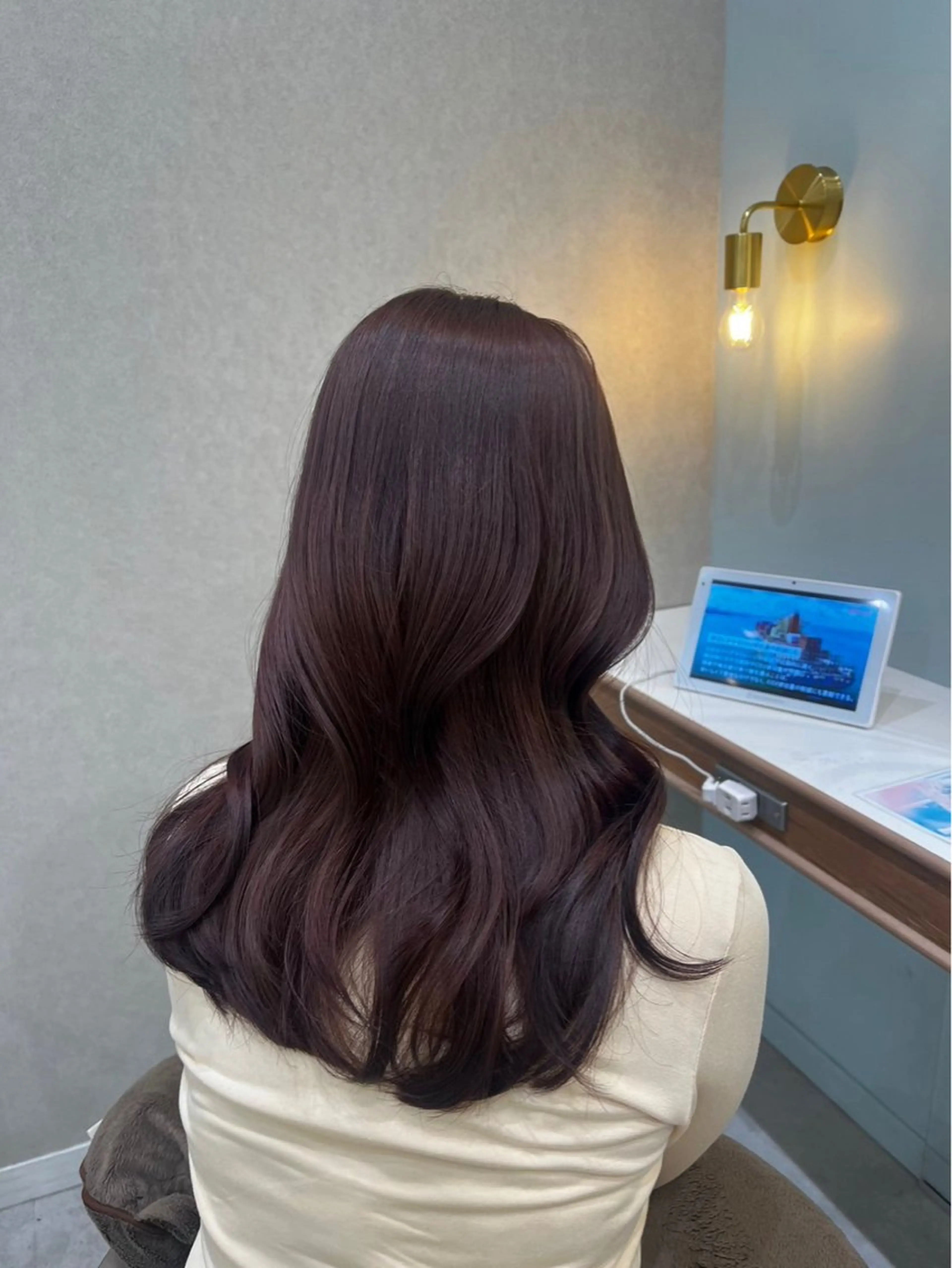 ロング カラー ヘアカラー トリートメント Wカラー┆ブラウン ┆うる艶┆ゆうはのヘアスタイル