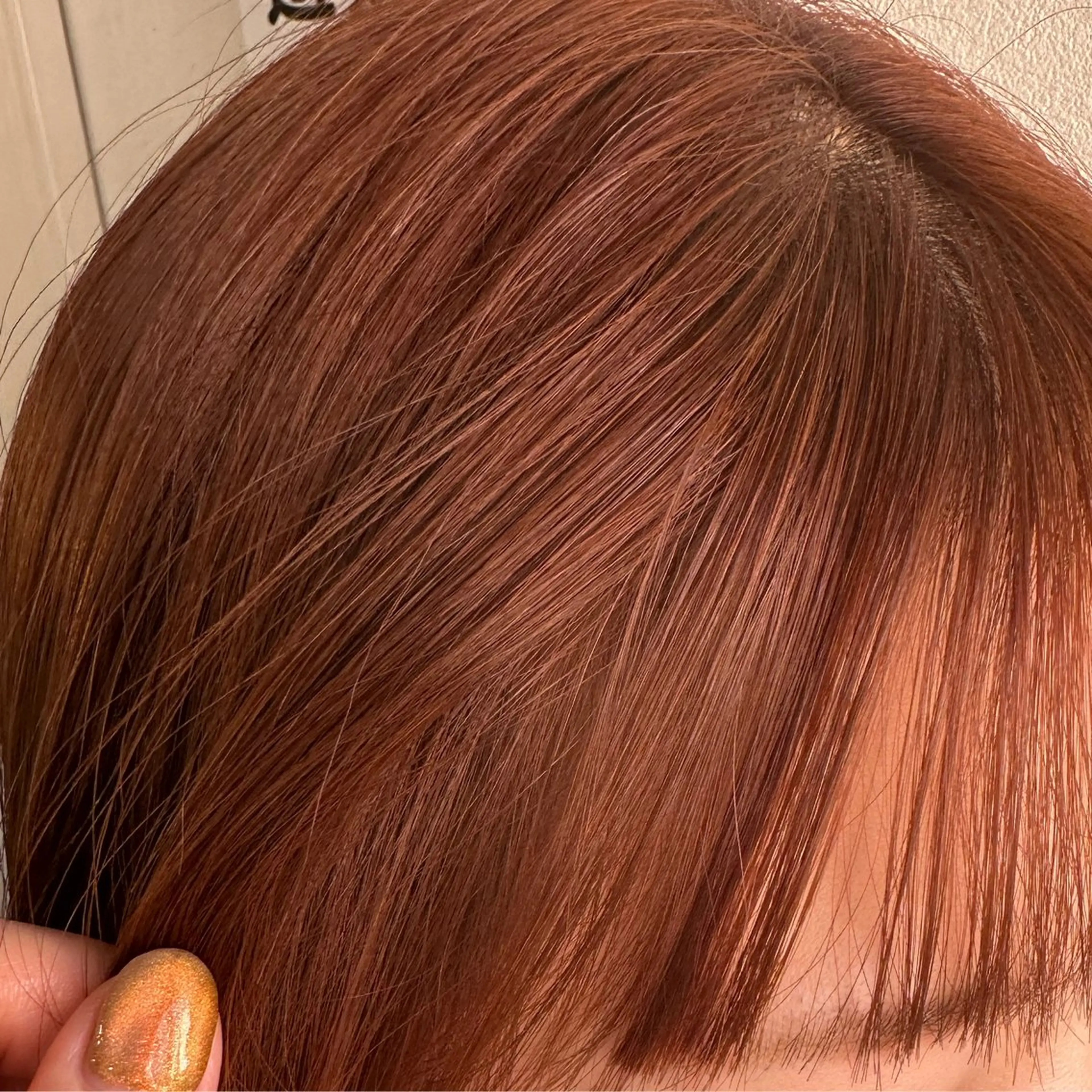 カラー ブリーチ ダブルカラー ブリーチなしカラー オレンジ ヘアカラー Sherry/R 三川町　木村祐里奈のヘアスタイル
