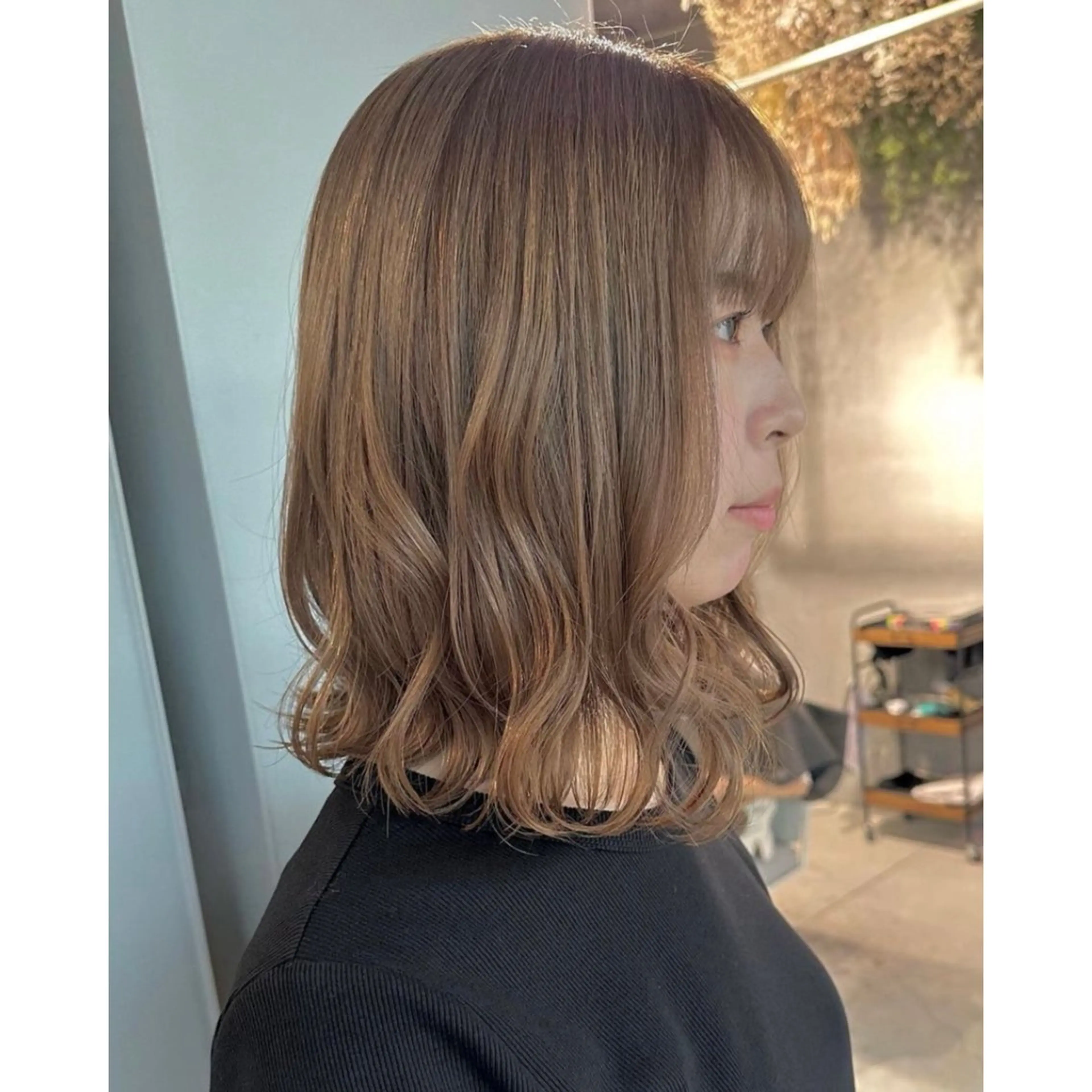 ミディアム カラー ベージュカラー ブリーチ ブラウンカラー 透明感カラー ハイトーンカラー elimabyfif th調布🌙キホ🌙のヘアスタイル