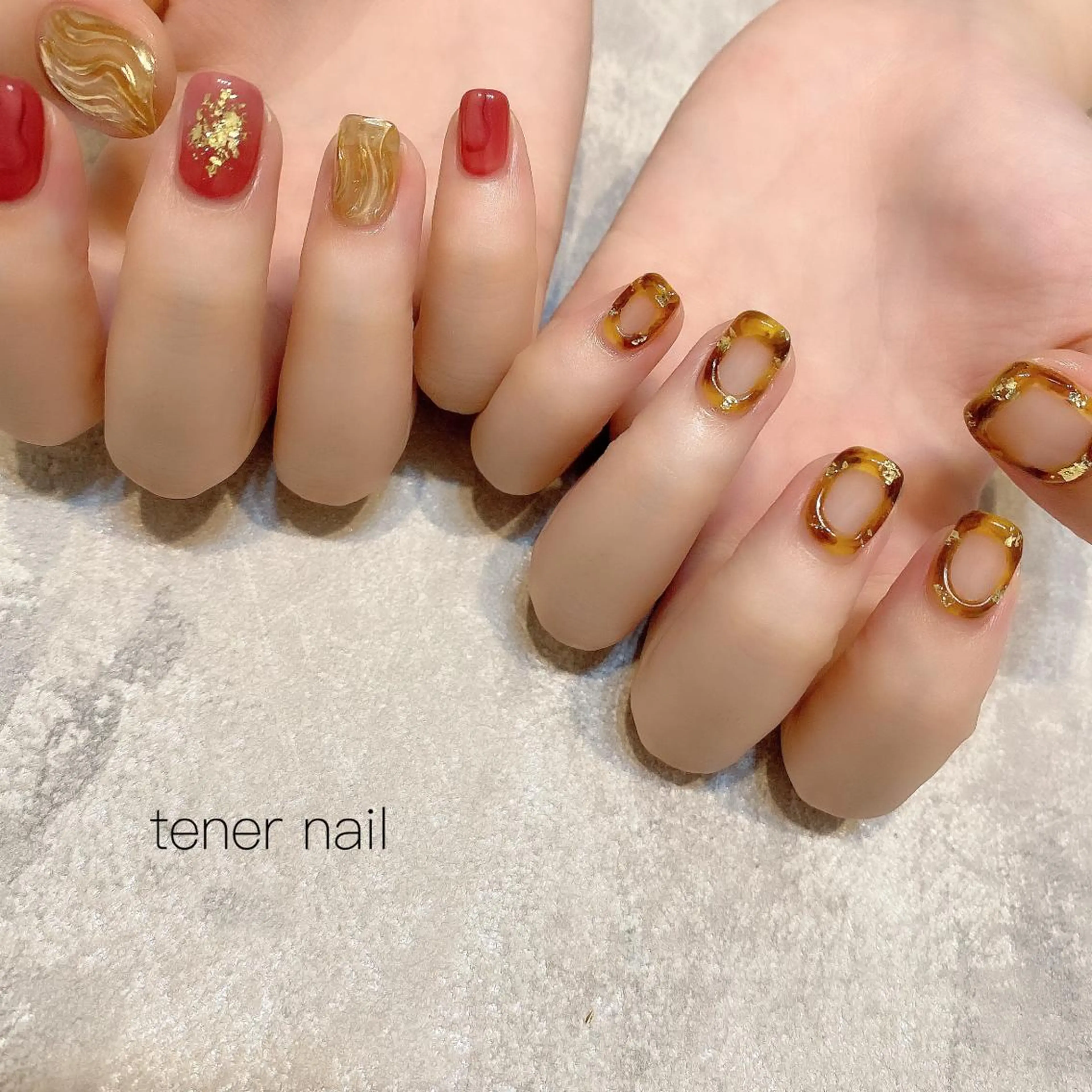 ネイル べっ甲ネイル テネルネイル tener nailのネイルデザイン