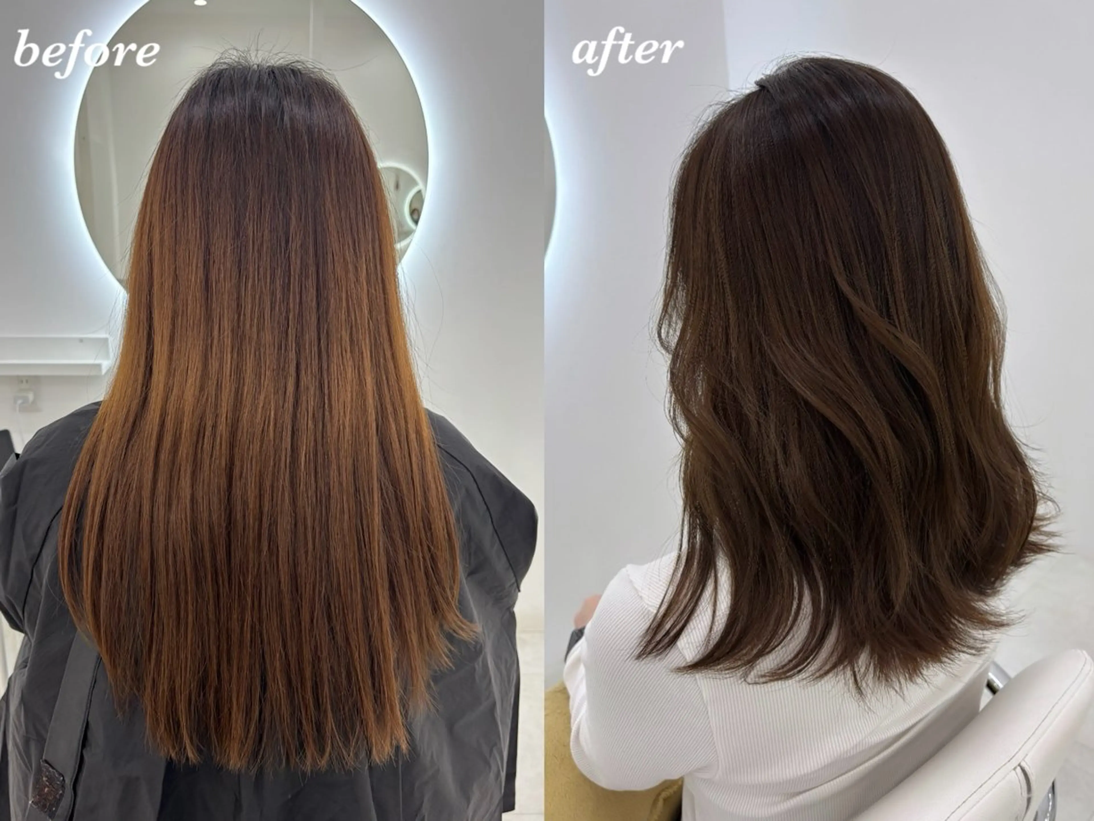 ミディアム カラー カット ヘアカラー トリートメント 【aini天王寺】 𝐚𝐢𝐫𝐢✂︎のヘアスタイル