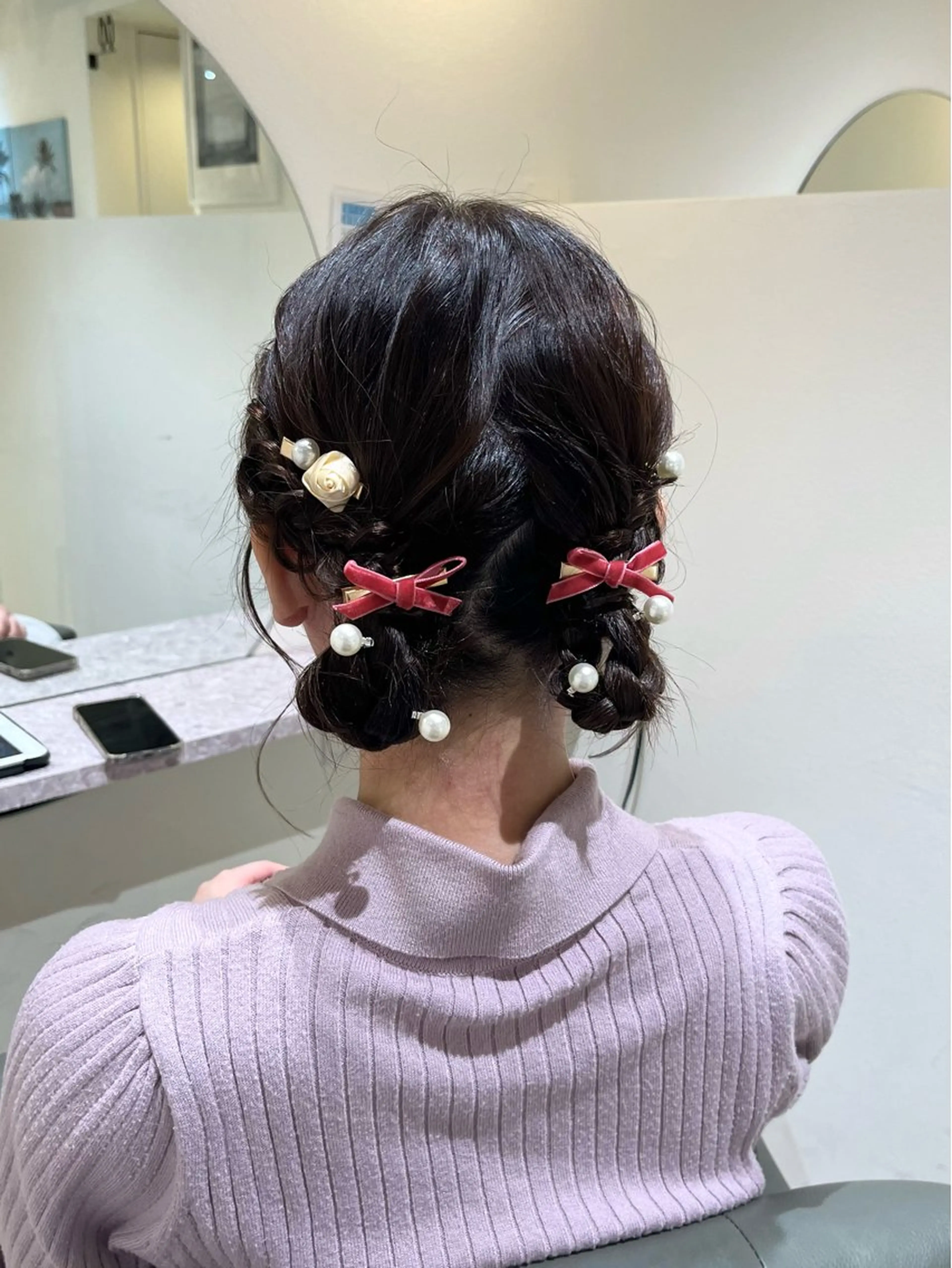 ヘアアレンジ お団子ヘア ヘアセット good nine所属・YUUMI /堀江美容室のヘアスタイル