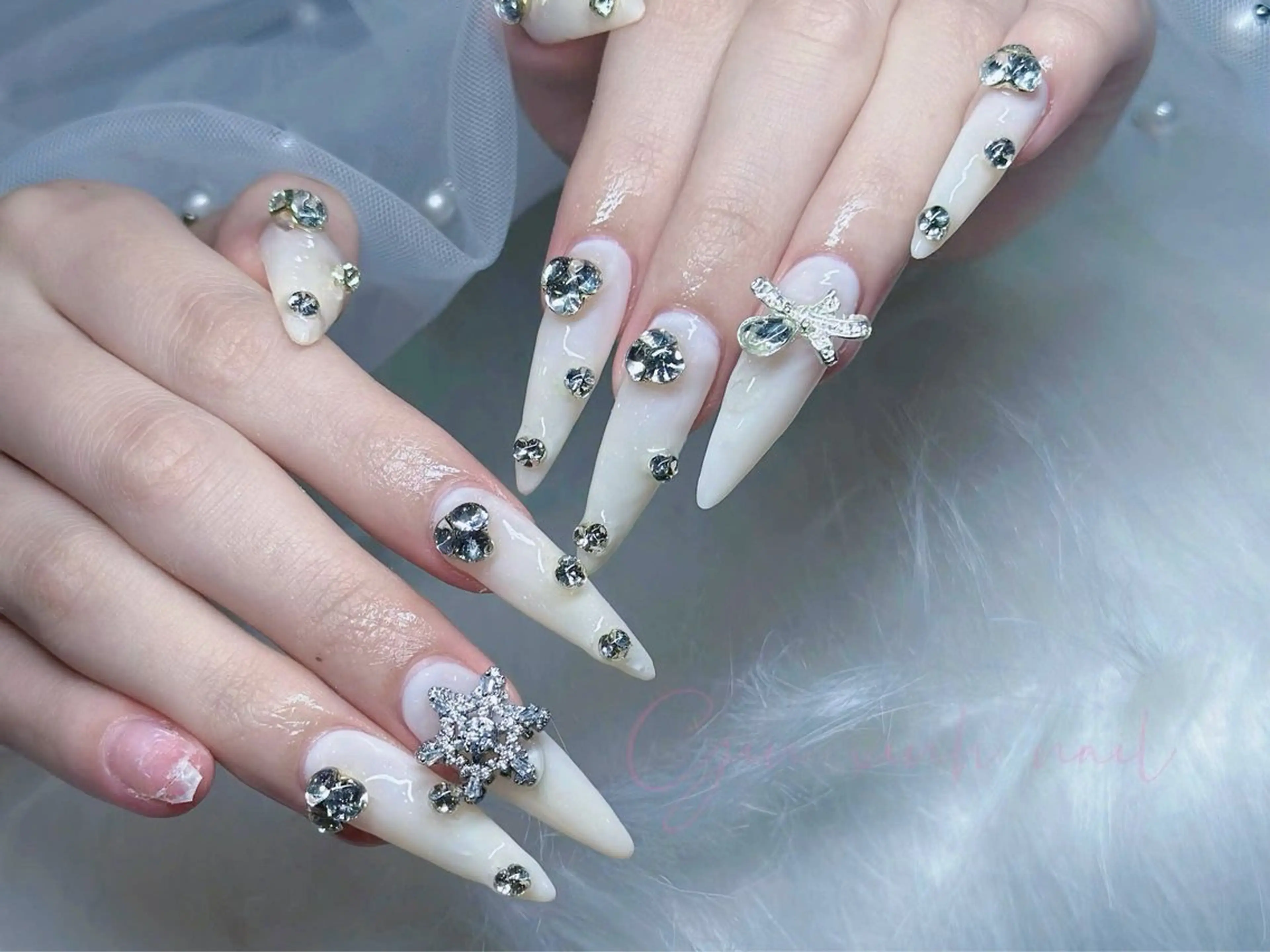 ネイル 韓国ネイル 冬ネイル HA NIのネイルデザイン