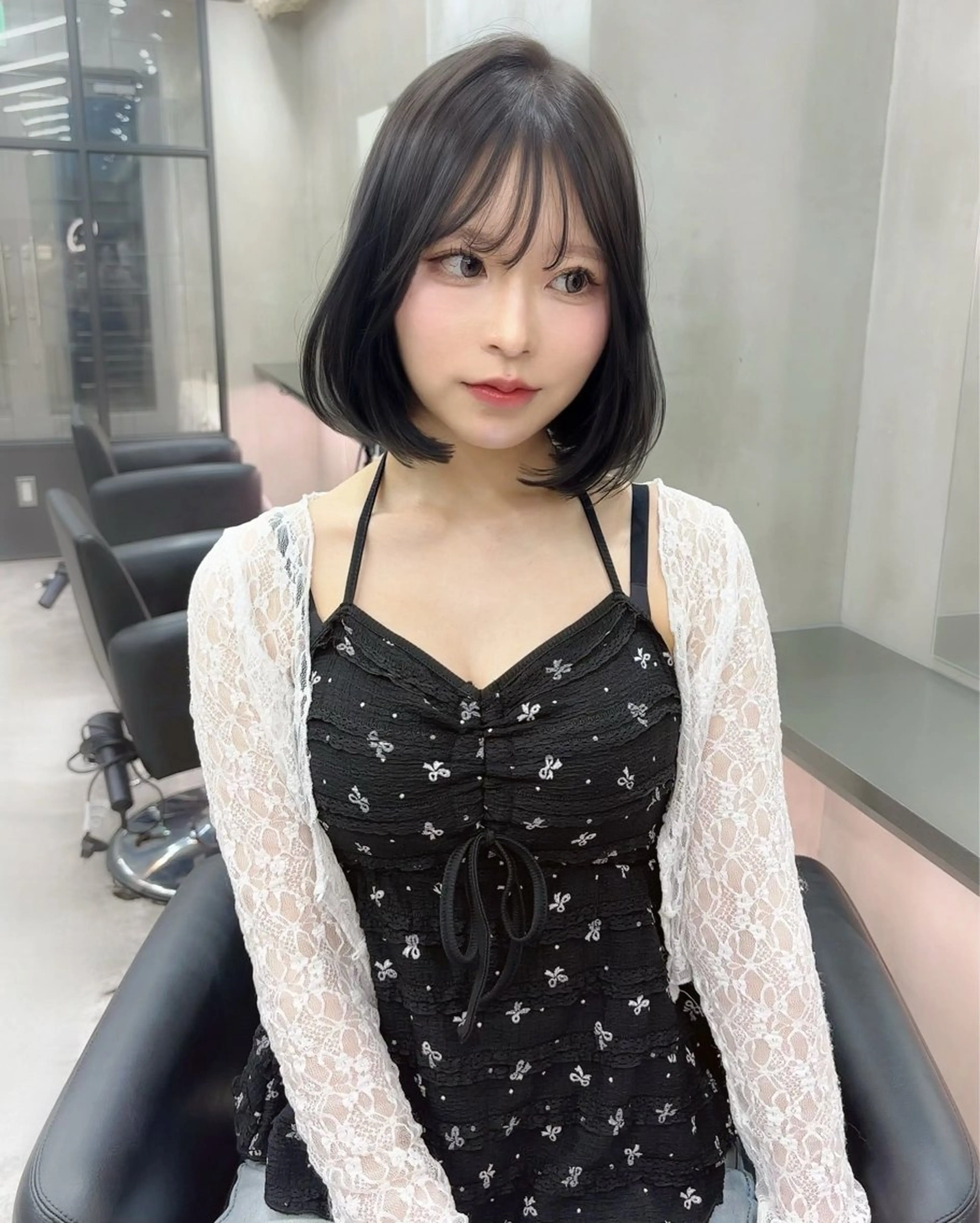 ミディアム カラー ボブ the path sora♡のヘアスタイル