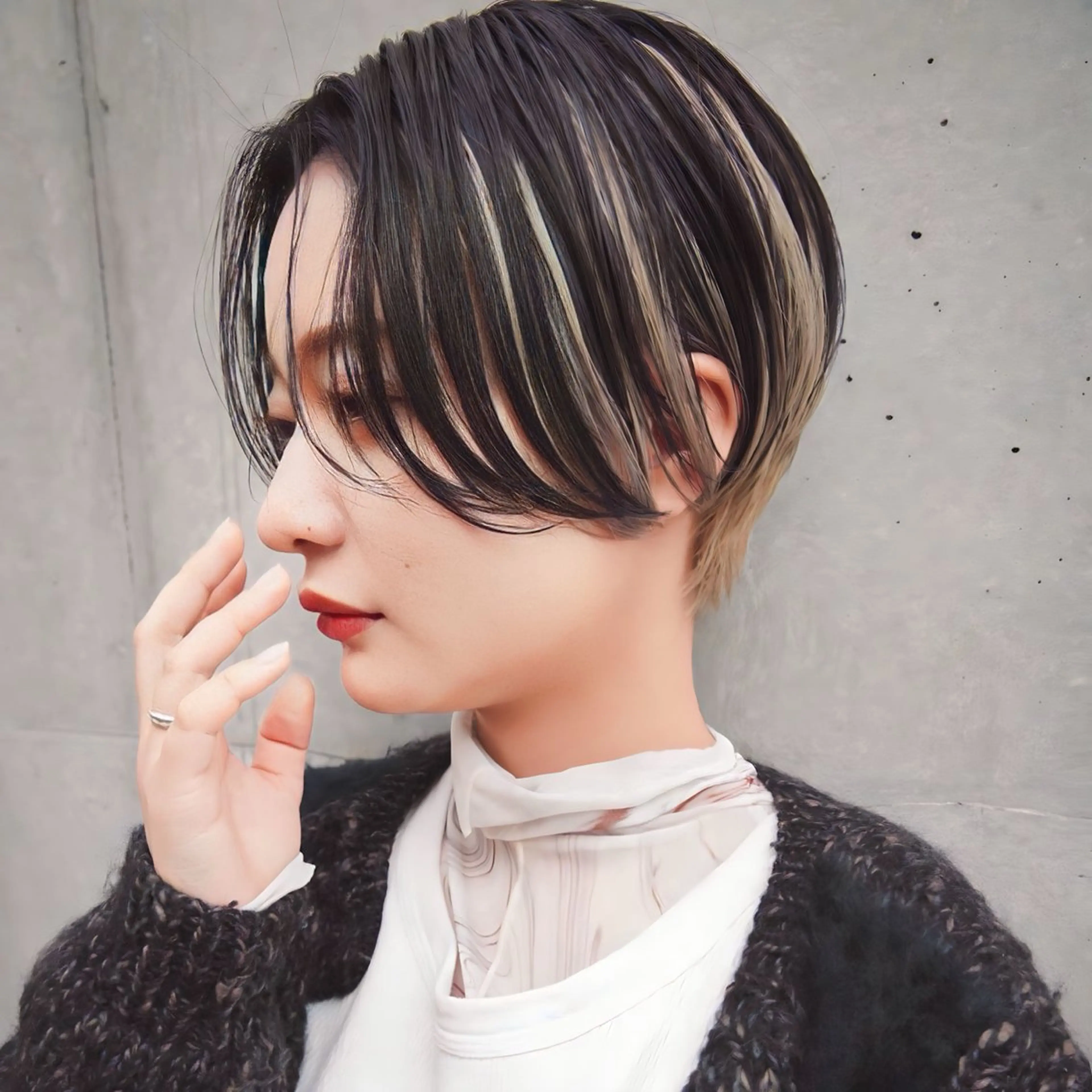 ショート 髪質改善 ショートヘア トリートメント 岡安優太 顔まわり似合せが得意のヘアスタイル