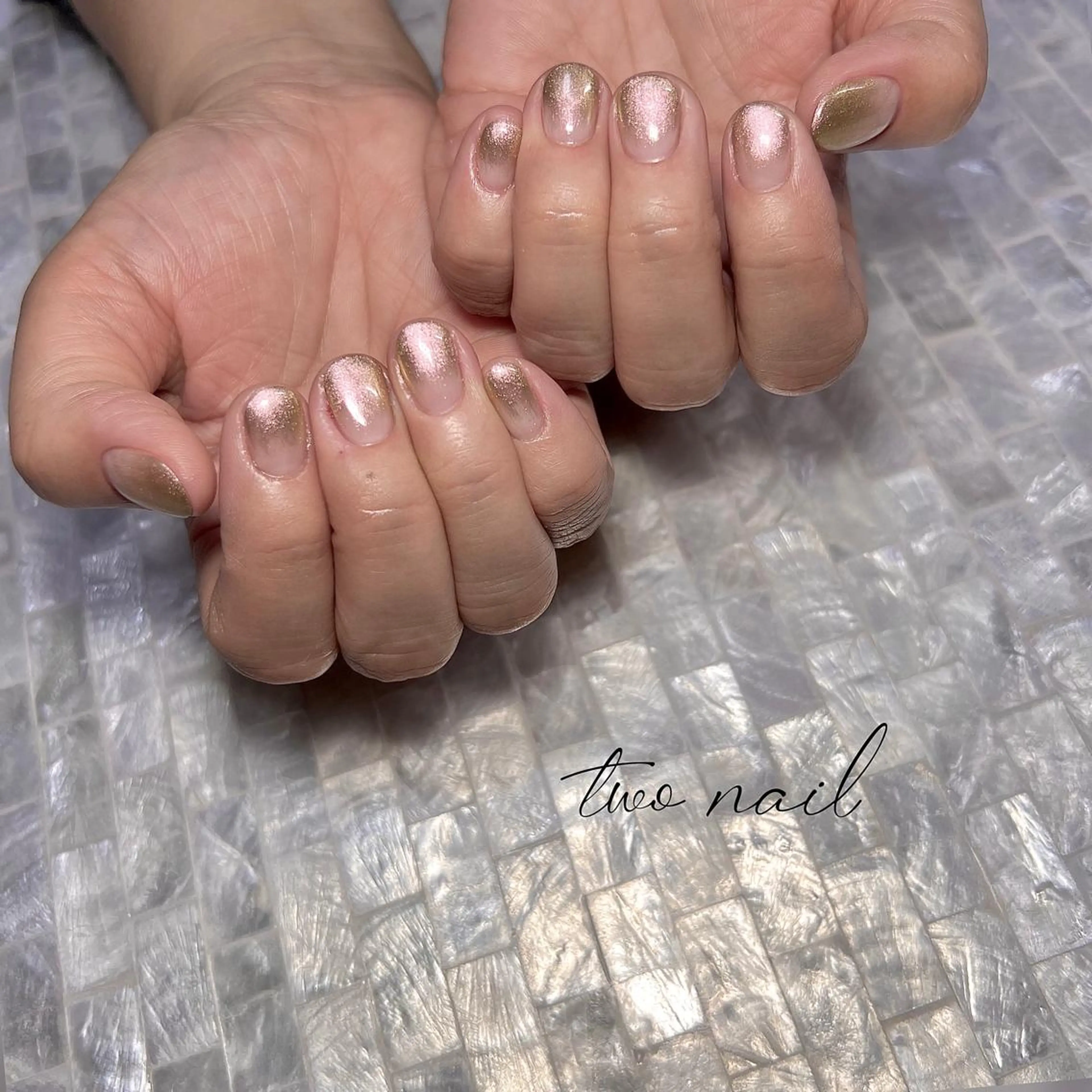 ネイル アートネイル ブラウン フットネイル ハート ニュアンスネイル ハンドネイル two nailのネイルデザイン