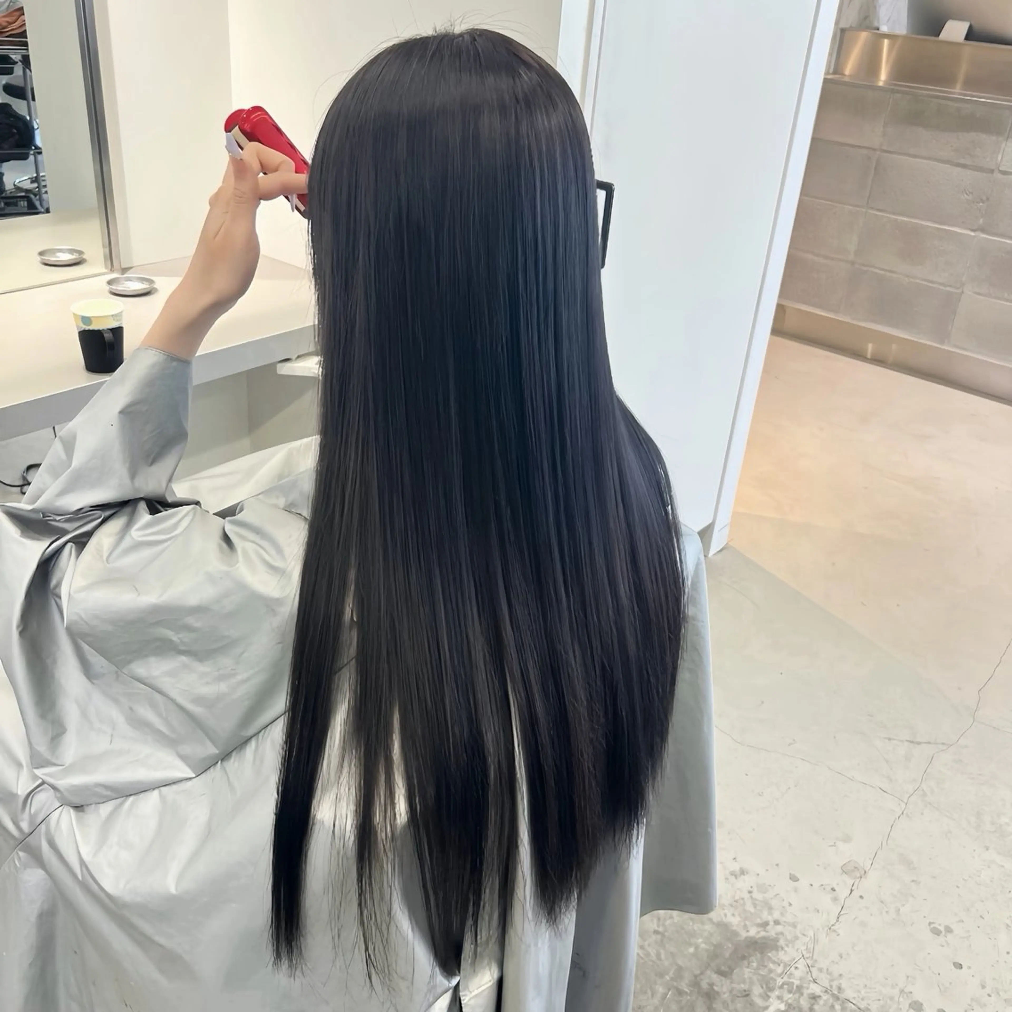 ロング カット 縮毛矯正 トリートメント EIGHT　樹梨 ／韓国ヘア🩶のヘアスタイル