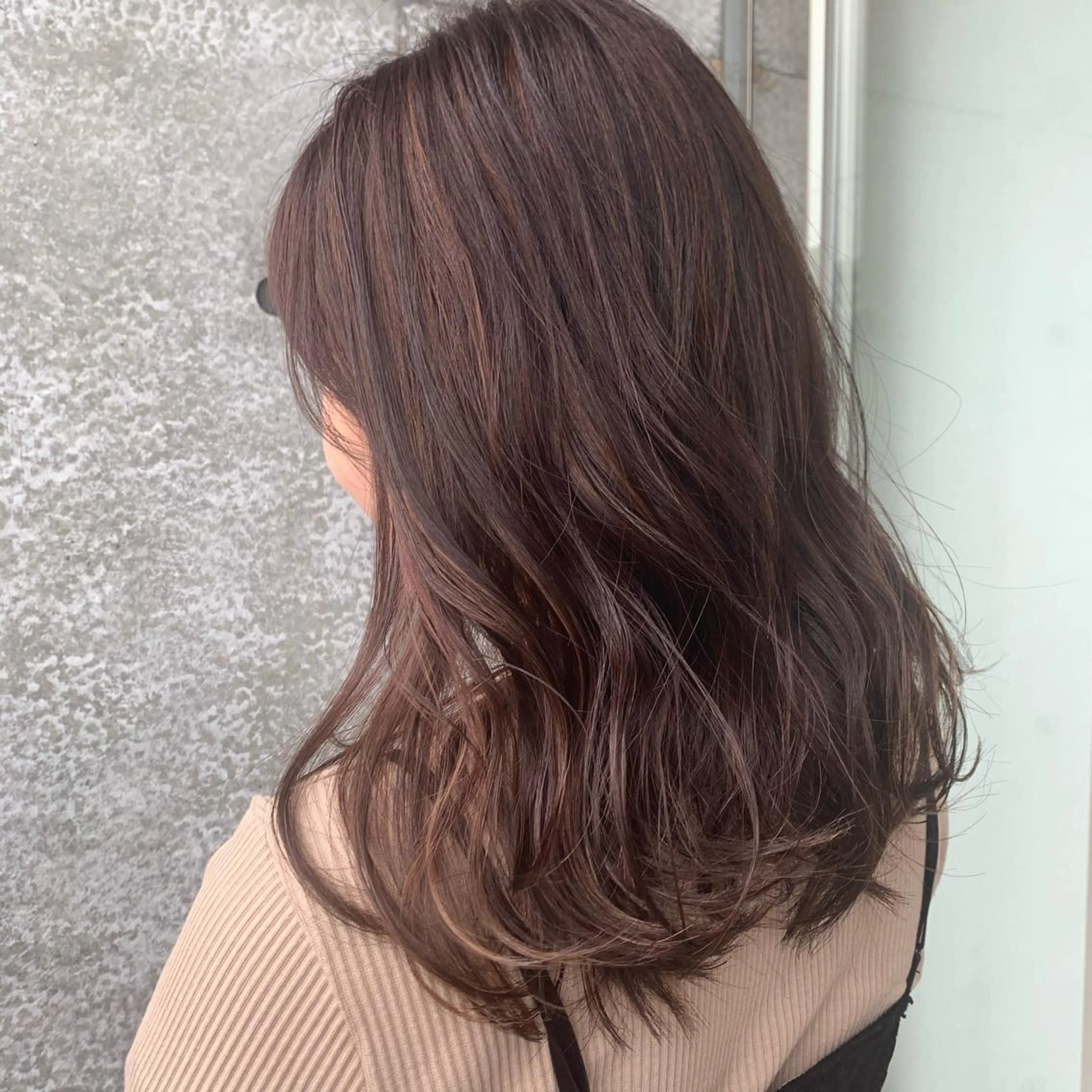 ロング カラー 顔周り/暗髪カラー 艶カラー/アベマホのヘアスタイル