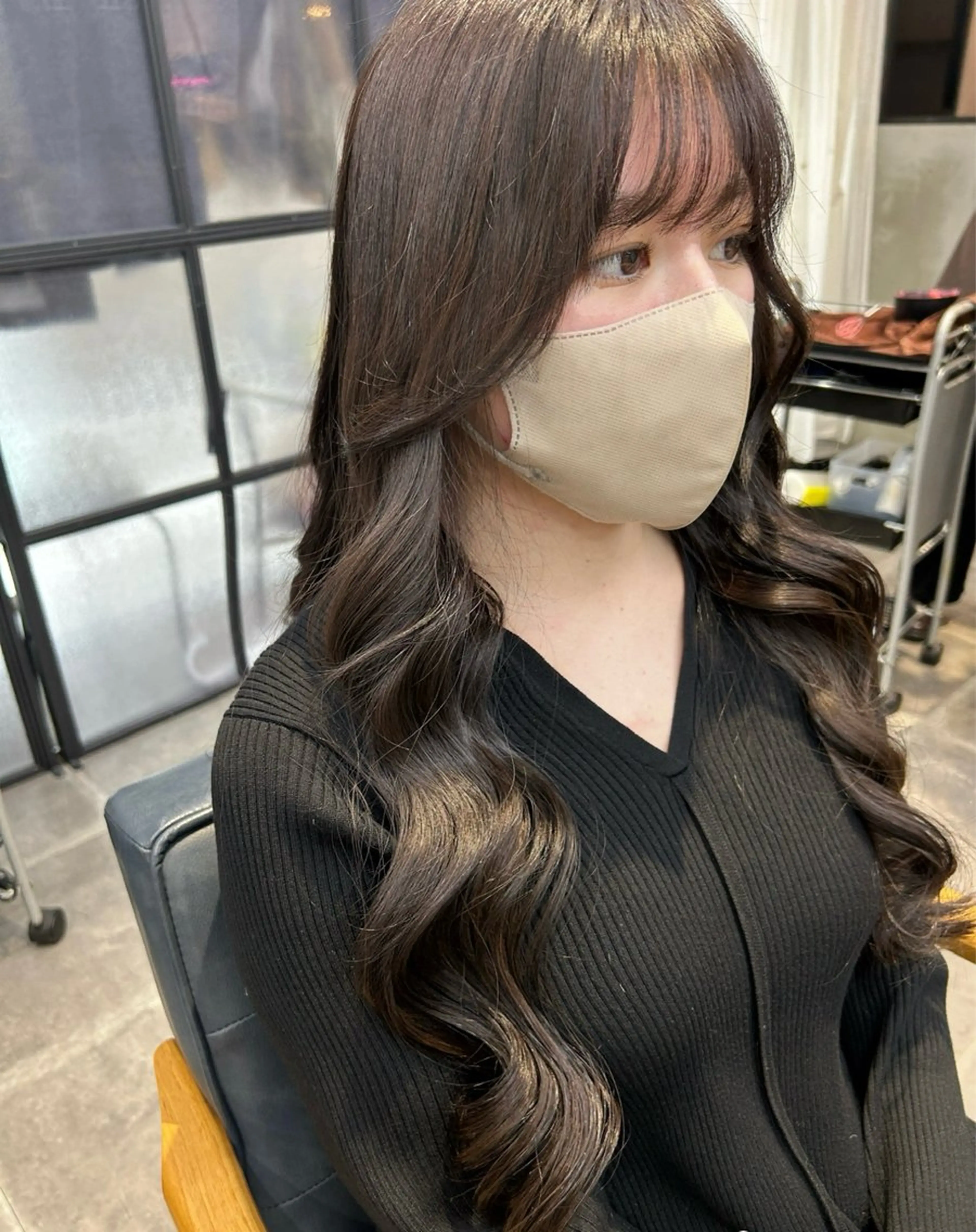 ロング カラー カット ヘアカラー トリートメント newi梅田🫧韓国 ヘア🫧sakiのヘアスタイル