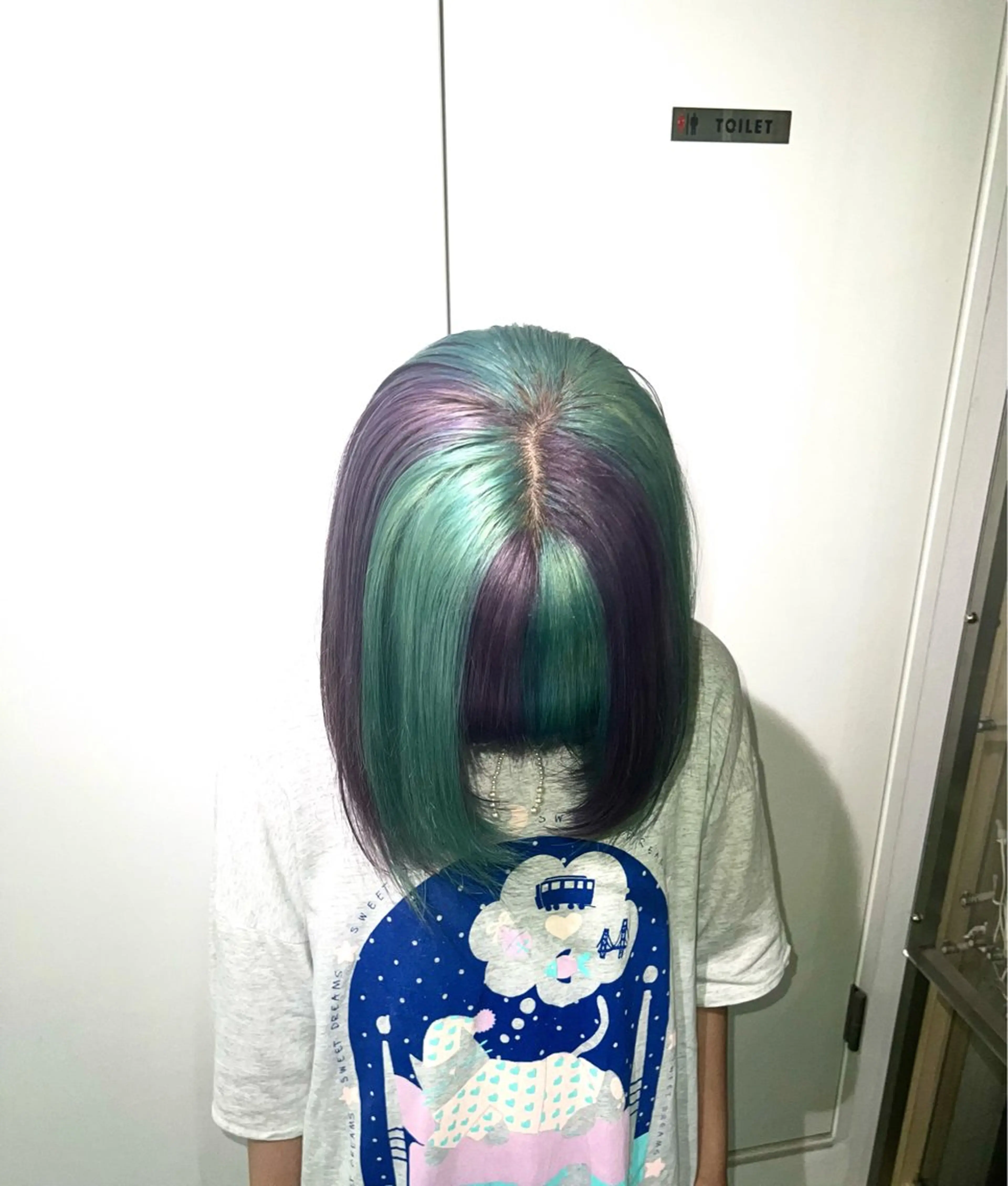 ミディアム カラー デザインカラー ヘアカラー 渋谷/ハイトーン/ プルエクステ/大和のヘアスタイル