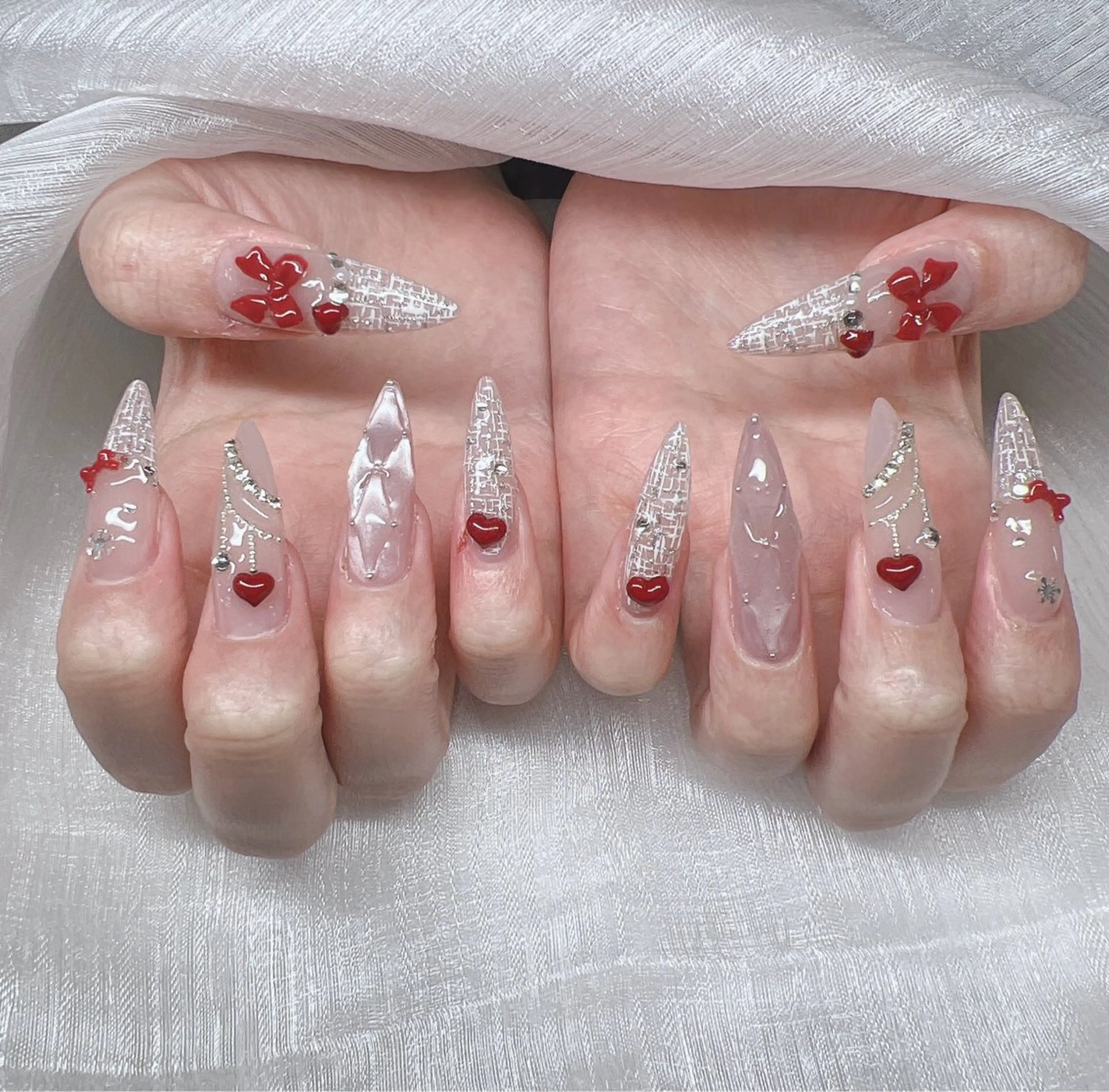 ネイル ハンドネイル Lee Nails チップ長さだし専門店のネイルデザイン