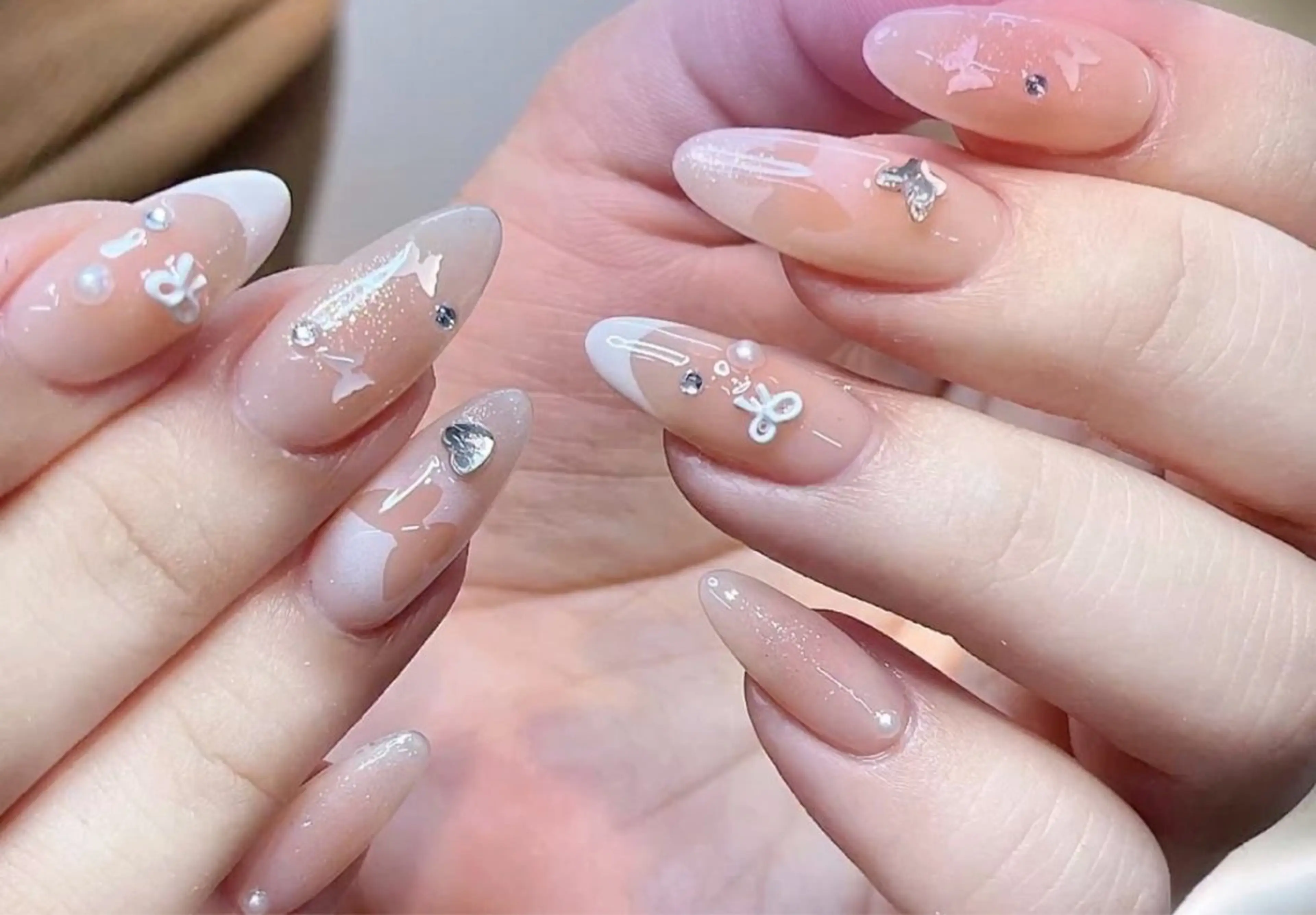 ネイル 韓国ネイル 持ち込み ニュアンスネイル ネイルチップ ハンドネイル TABI ANA.CHUOのネイルデザイン