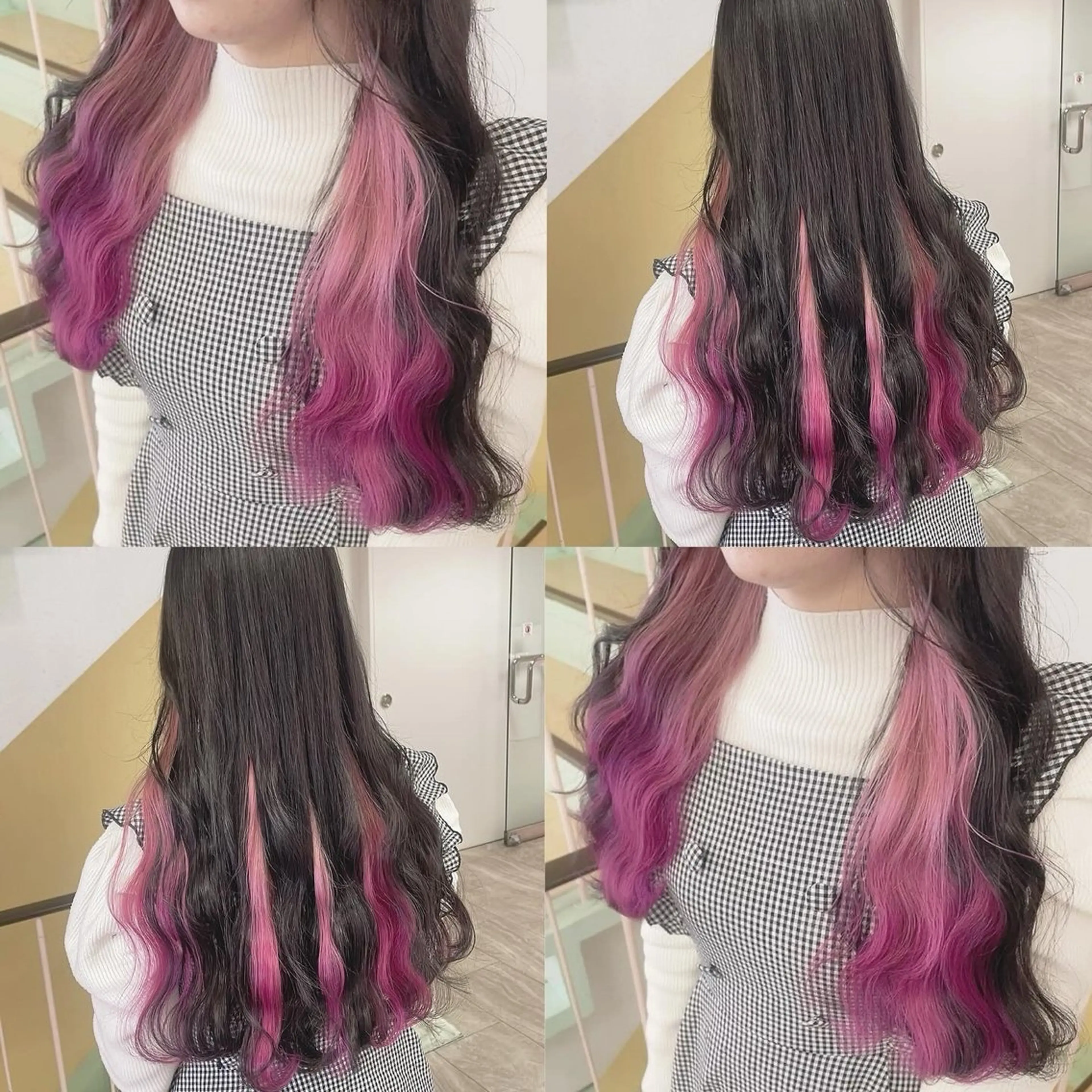 カラー ブリーチ グラデーションカラー 渋谷:インナーカラー ／🍒エリカ🍒のヘアスタイル
