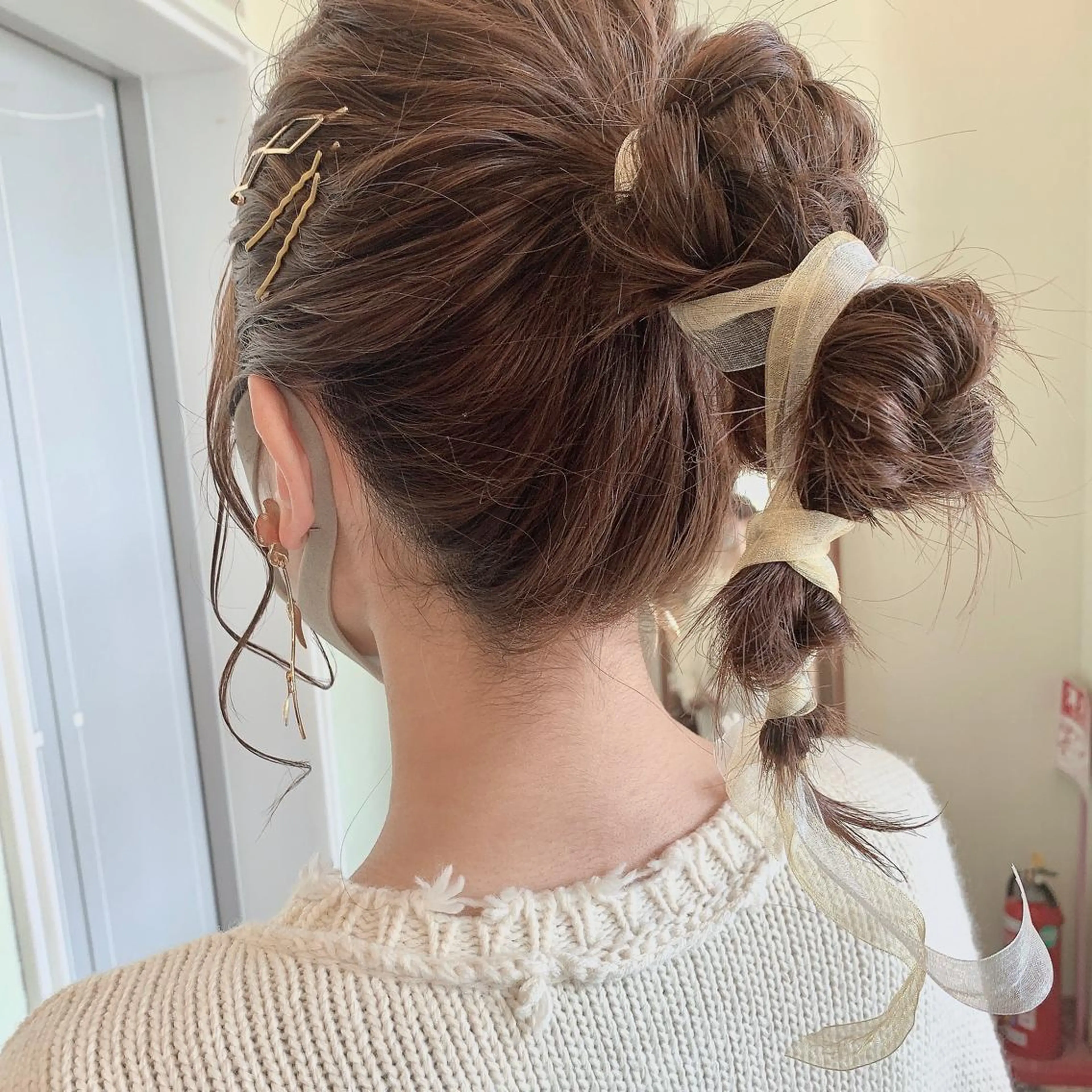 ミディアム ヘアアレンジ ヘアセット NUMBER_ ユイナのヘアスタイル