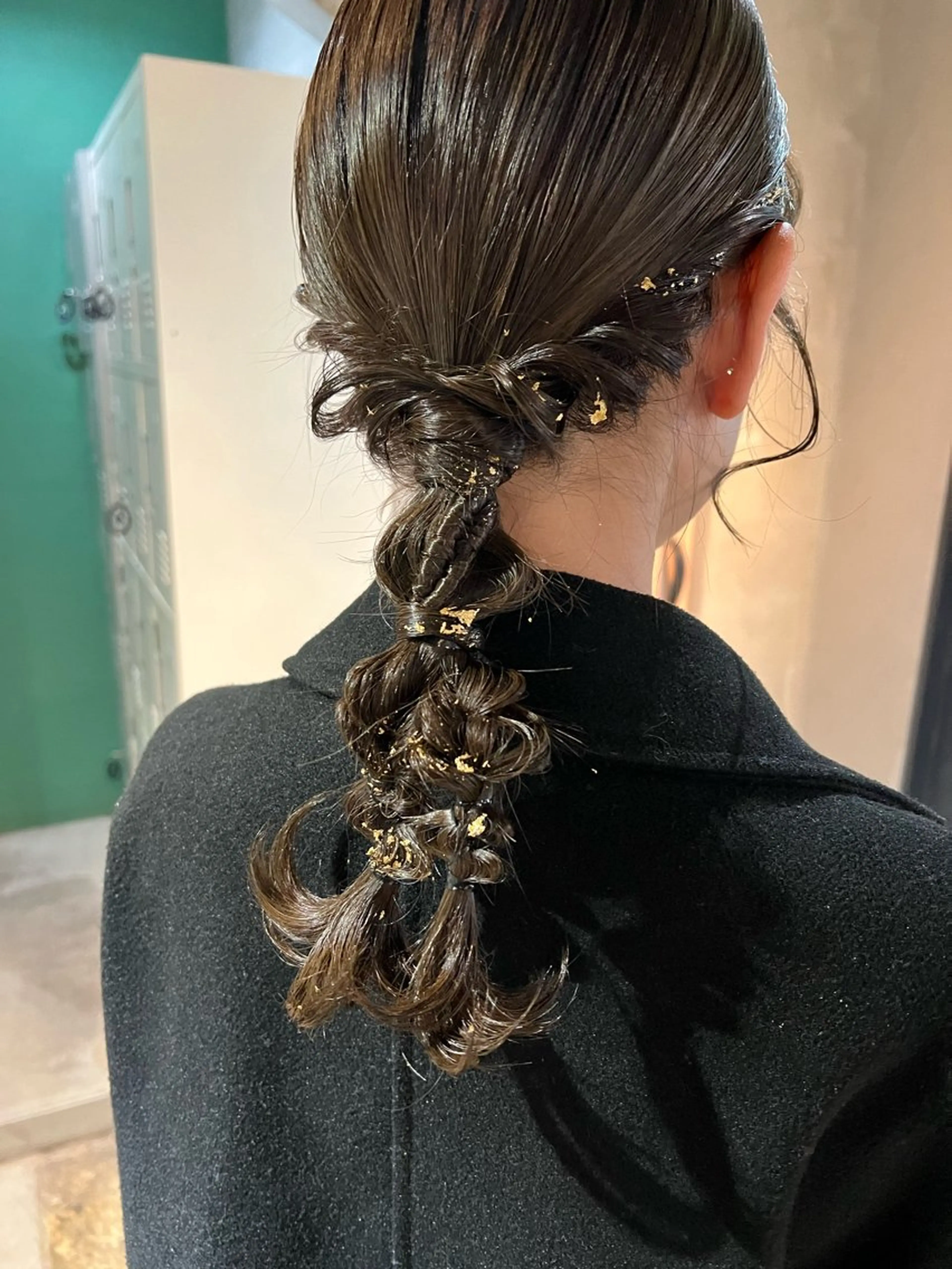 ミディアム カラー ヘアアレンジ ヘアセット ツキノキ ミナのヘアスタイル