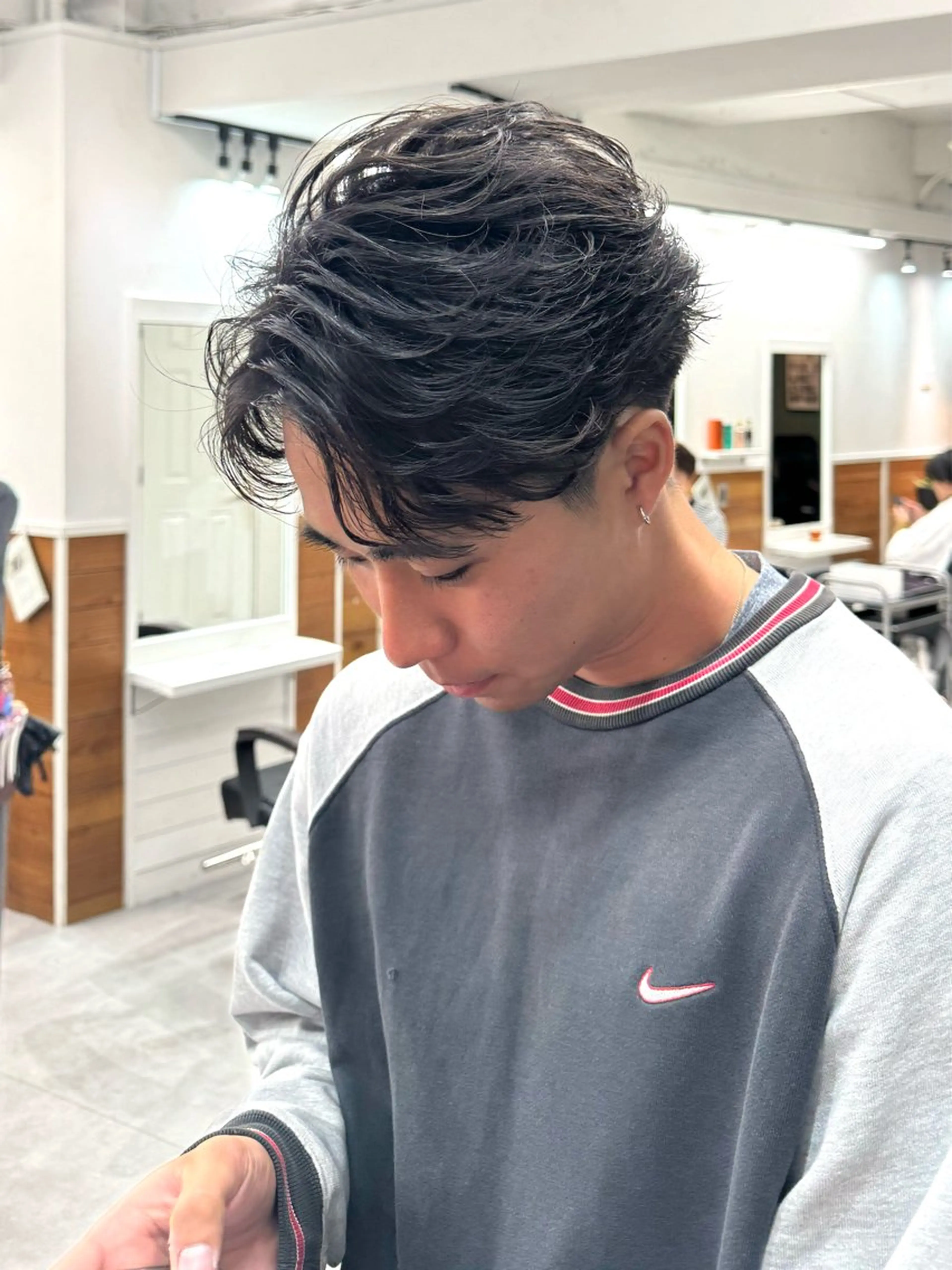 パーマ メンズ フェザーパーマ メンズパーマ カット パーマ トリートメント シャドウパーマ/ 波巻パーマYu-Kiのヘアスタイル