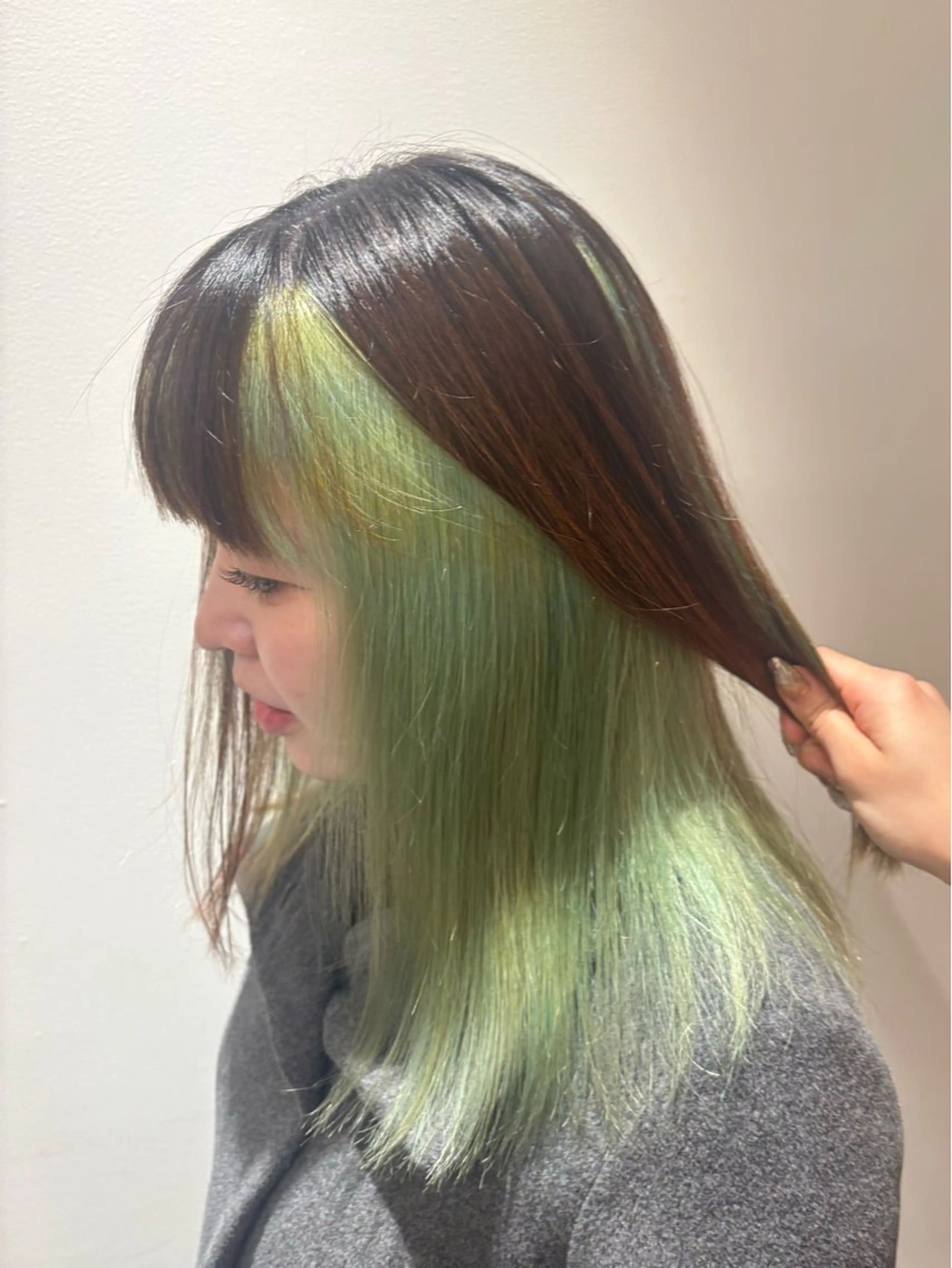 セミロング ヘアカラー トリートメント ミズノ アイ 🪅のヘアスタイル