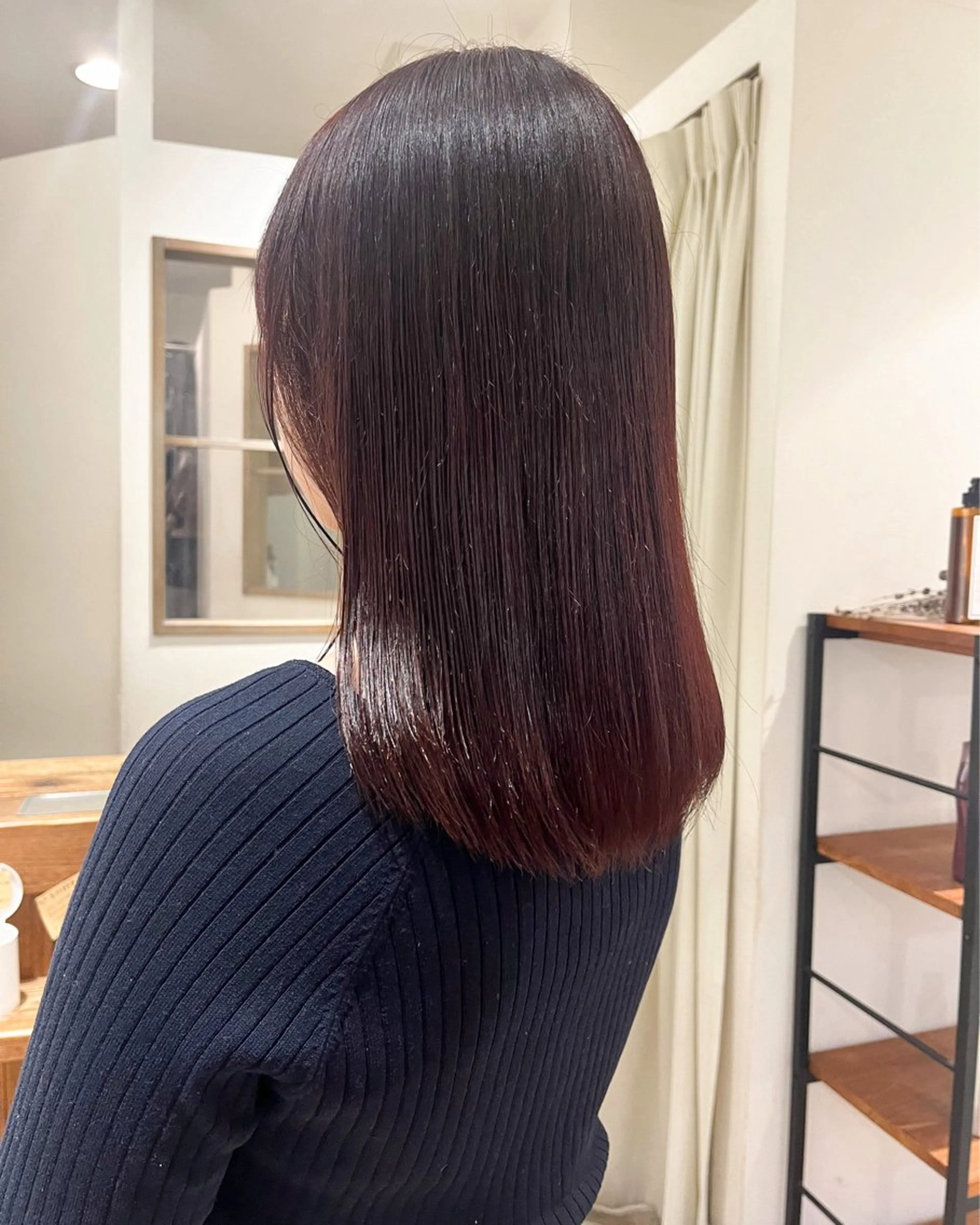 セミロング カラー ブリーチ ブラウンカラー ブリーチなしカラー ピンクカラー ピンクブラウン ヘアカラー トリートメント 上品な暖色/丸みボブ Chie🪷のヘアスタイル