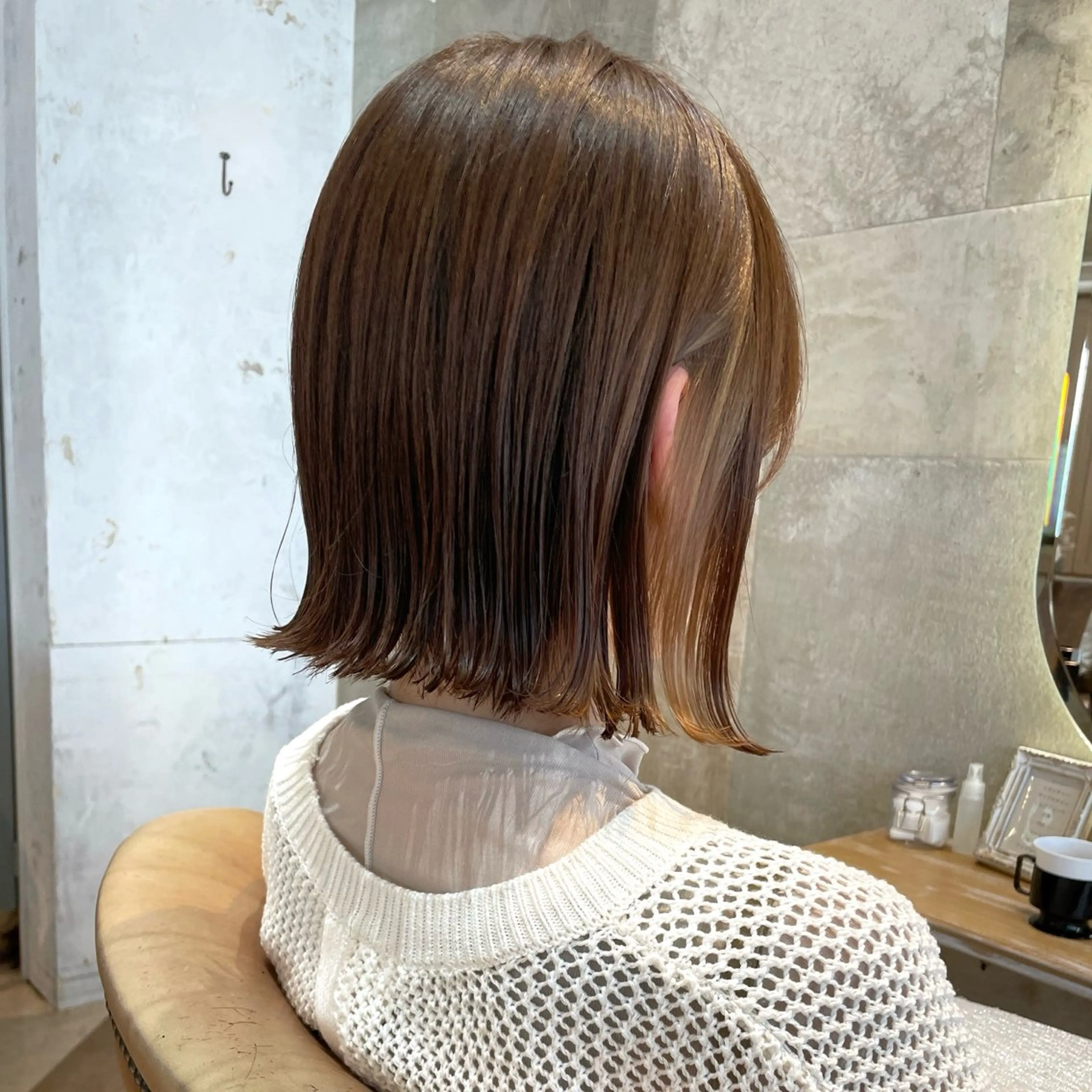 ショート カット ヘアカラー トリートメント 艶カラー/ボブ /似合わせ/田口愛那のヘアスタイル