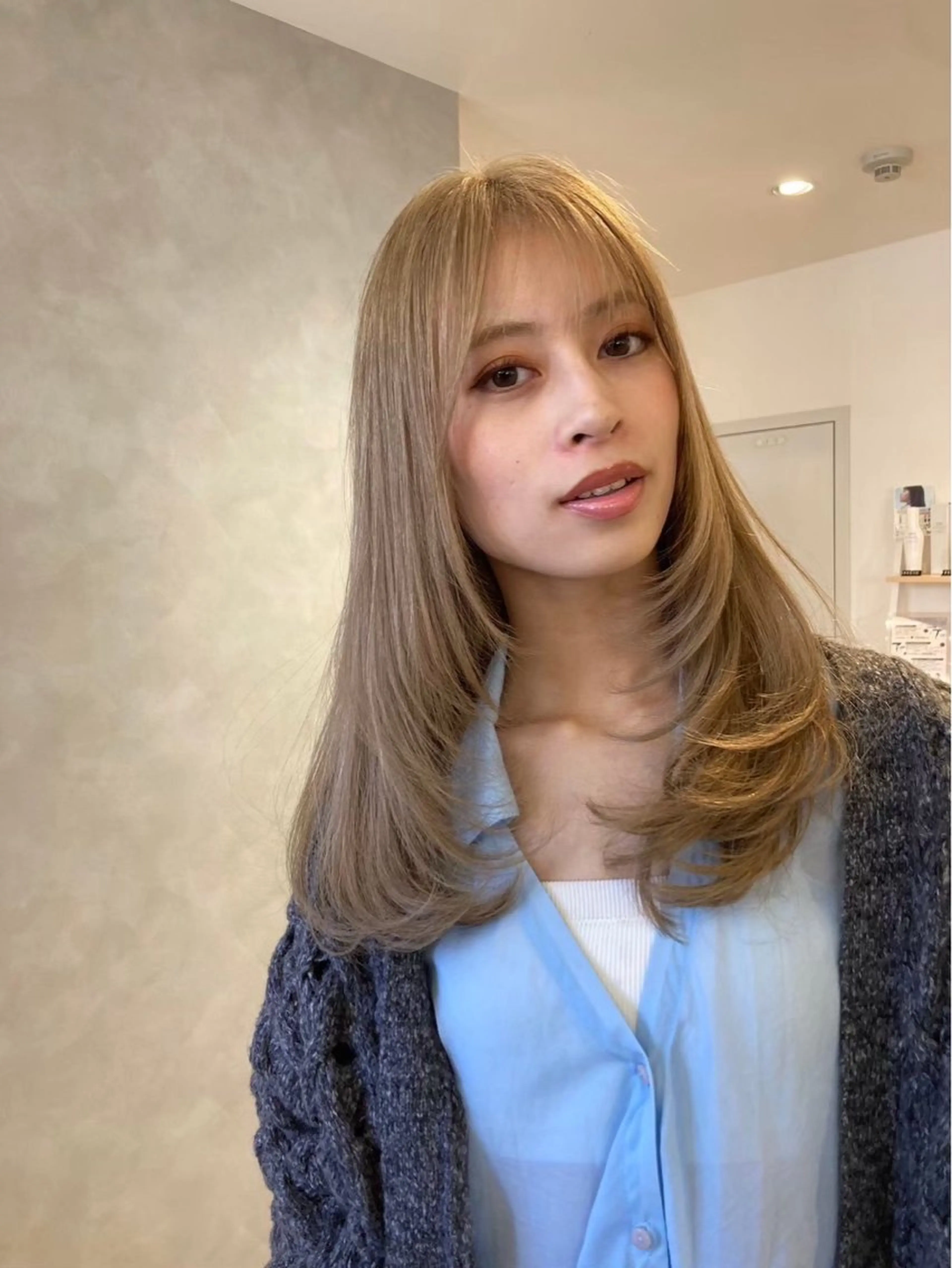 ミディアム カラー ミディアムレイヤー レイヤーカット カット ヘアカラー 池袋/レイヤー/ 顔まわり/taigaのヘアスタイル