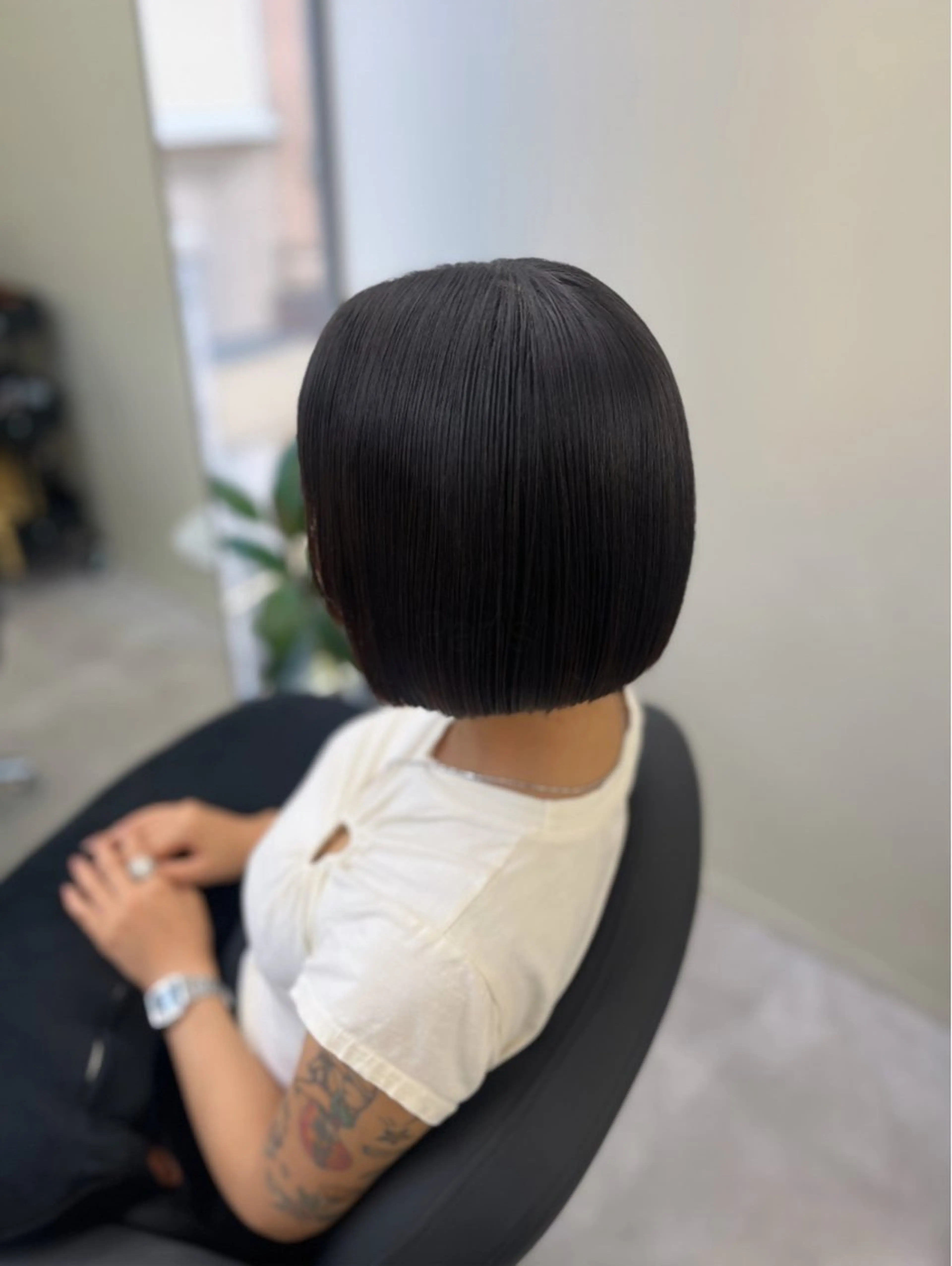 ミディアム ボブ 韓国風ヘア Itsuki/心斎橋 髪質改善/暗髪カラーのヘアスタイル