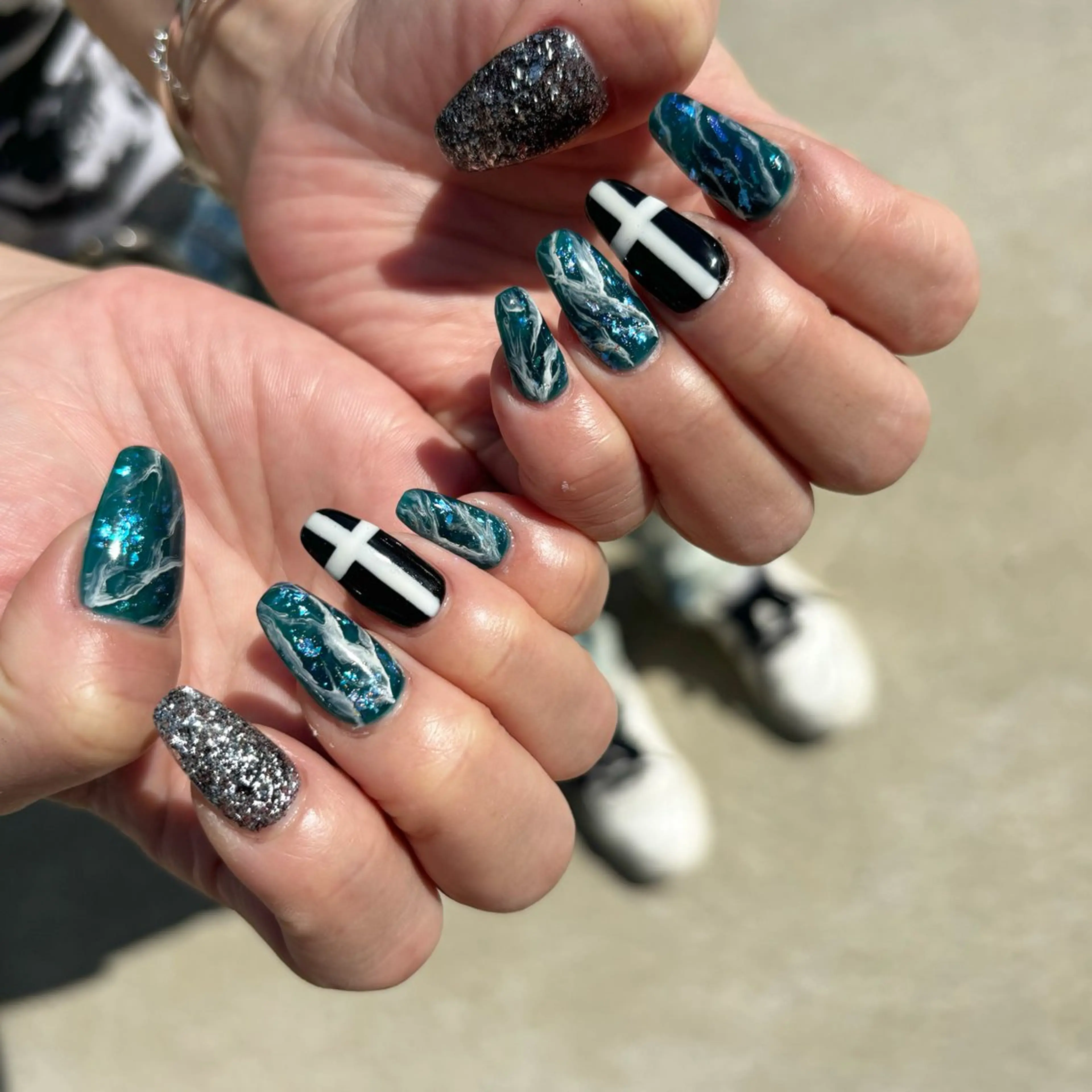 ネイル ハンドネイル Sea  nail by emaのネイルデザイン