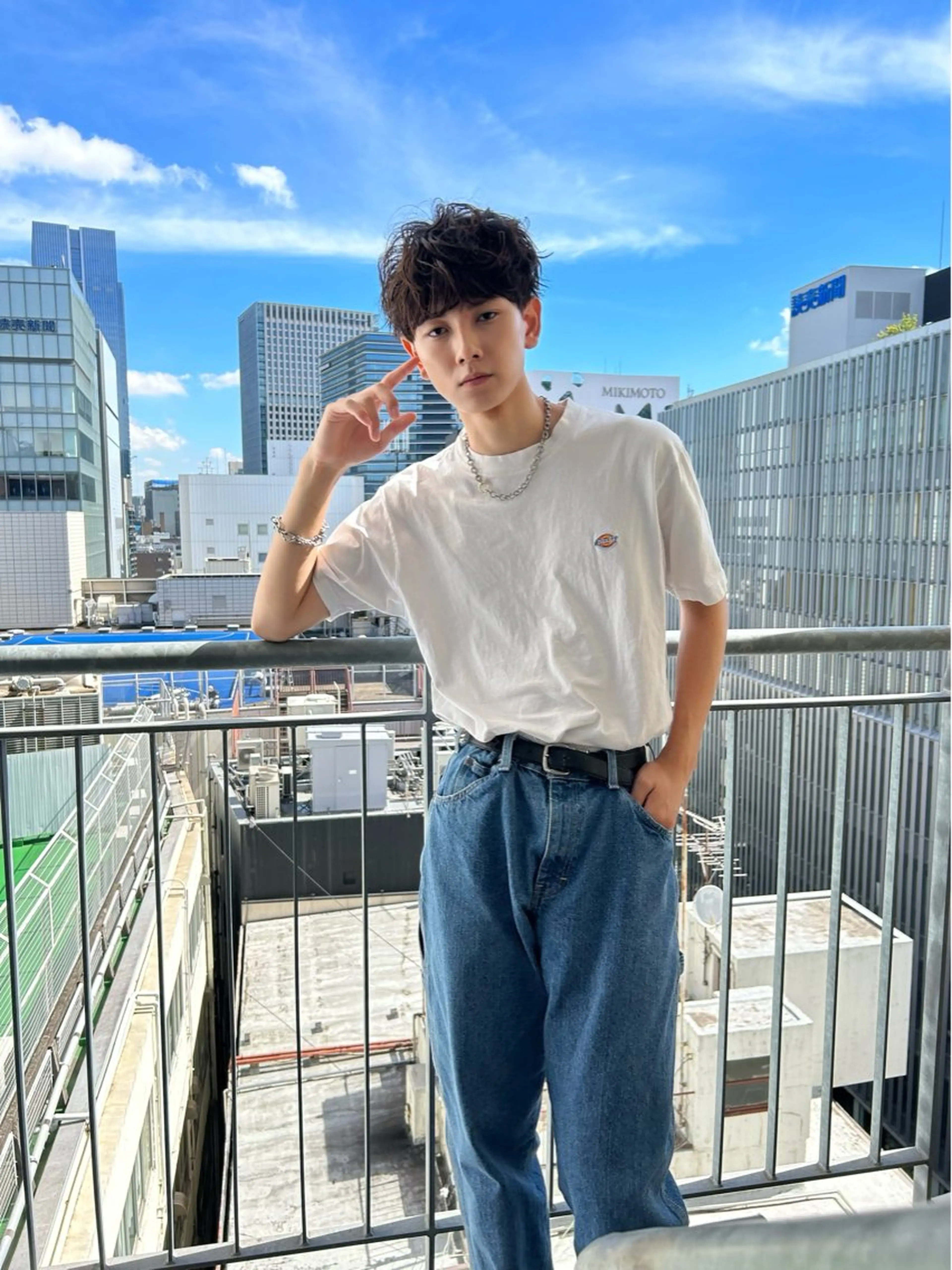 ショート パーマ メンズ マッシュ メンズパーマ プードルパーマ プードルパーマ スパイラルパーマ 艶透明感カラー/ ルーズパーマ/田中のヘアスタイル