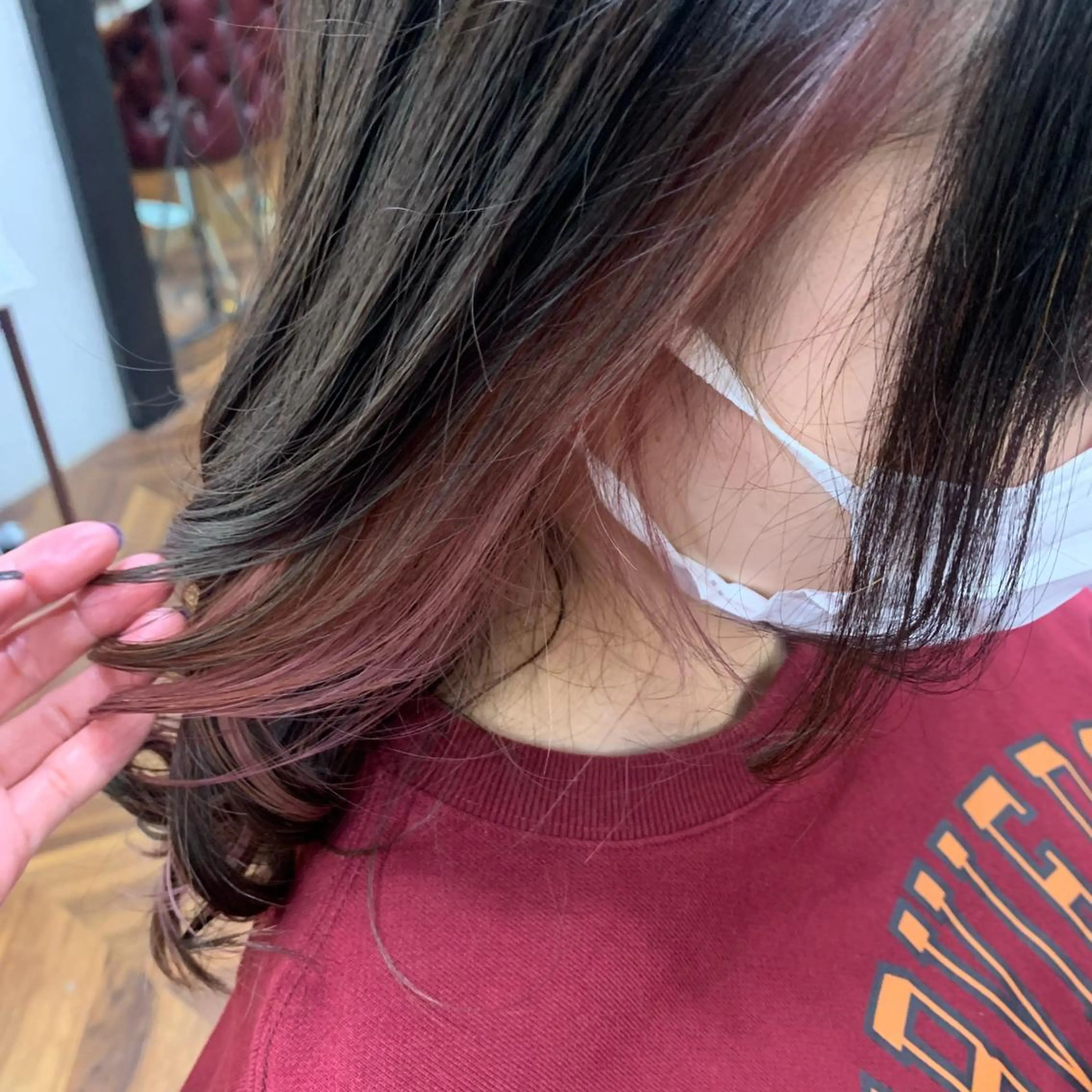 セミロング カラー イヤリングカラー ヘアカラー トリートメント MARKA HAIR所属・MARKA 🫧 YUKAのヘアスタイル