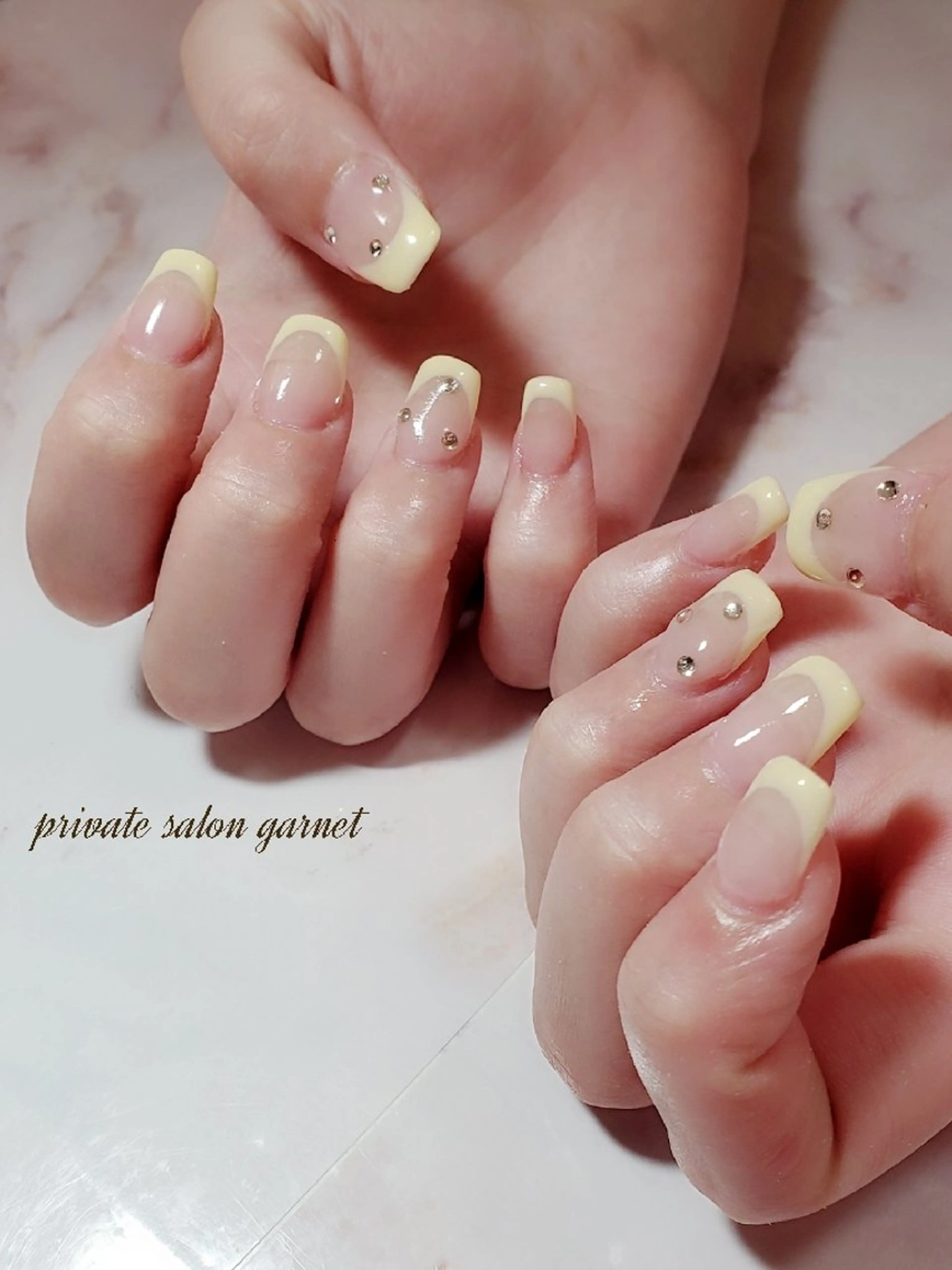 ネイル フレンチネイル ハンドネイル Garnet nailのネイルデザイン